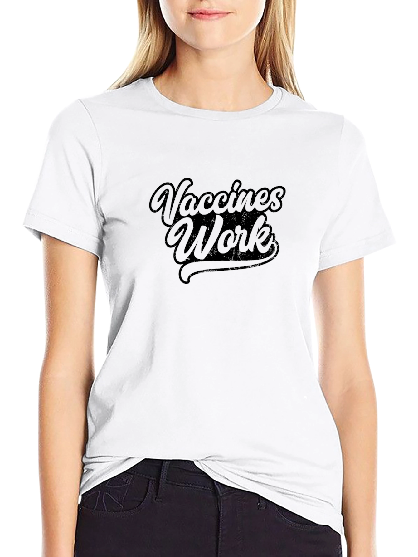 Vaccines Work Black Graphic T-Shirt