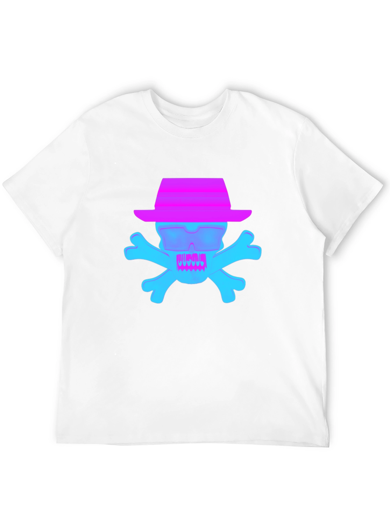 Skull & Crossbones T-Shirt - Neon Pop Art
