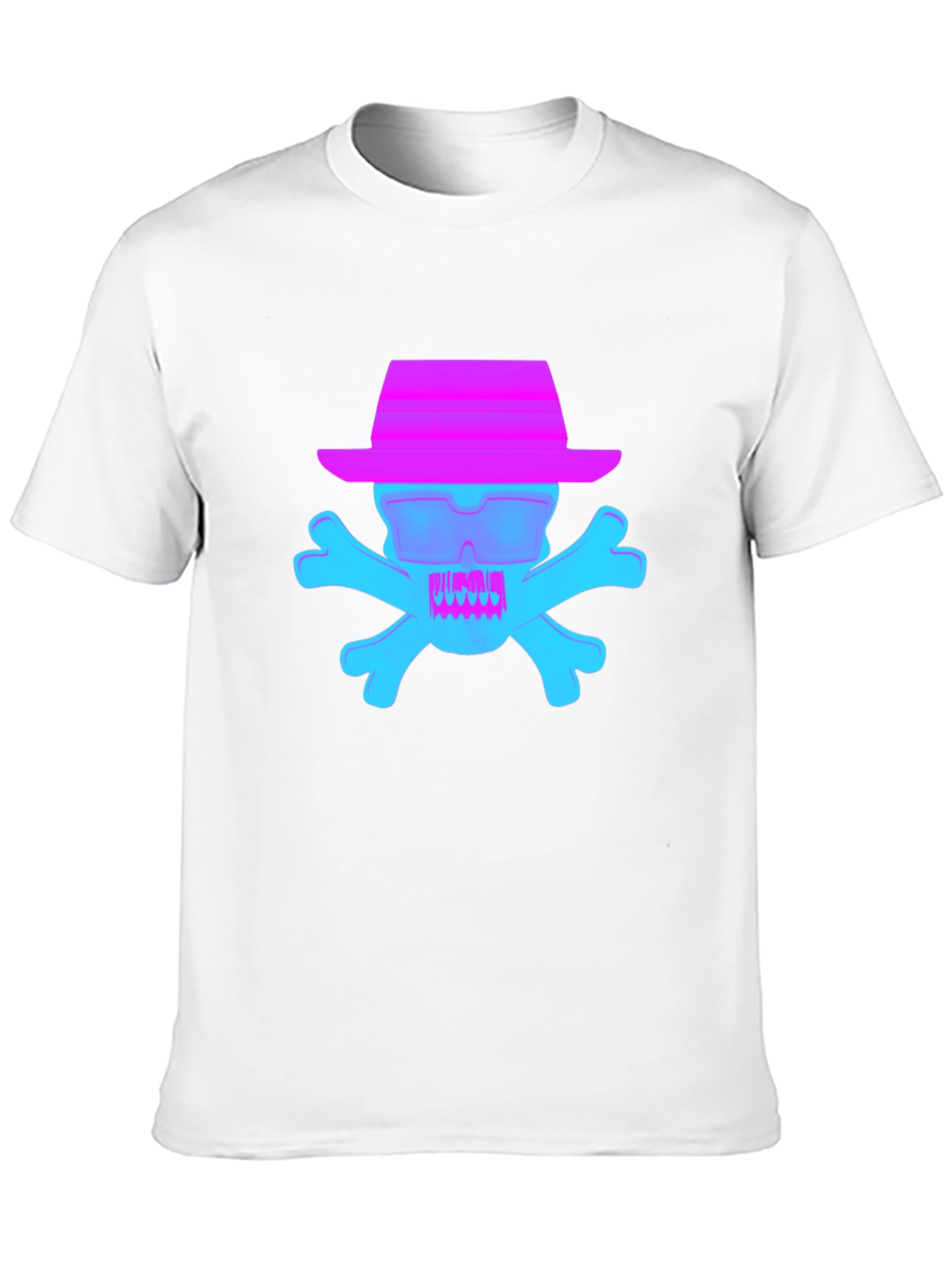 Skull & Crossbones T-Shirt - Neon Pop Art