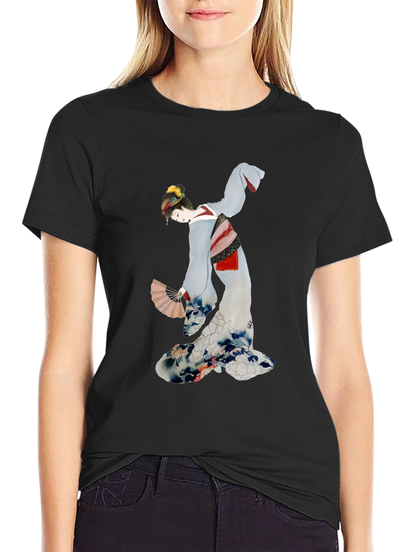 Geisha Graphic Tee - Unique Japanese Art Shirt