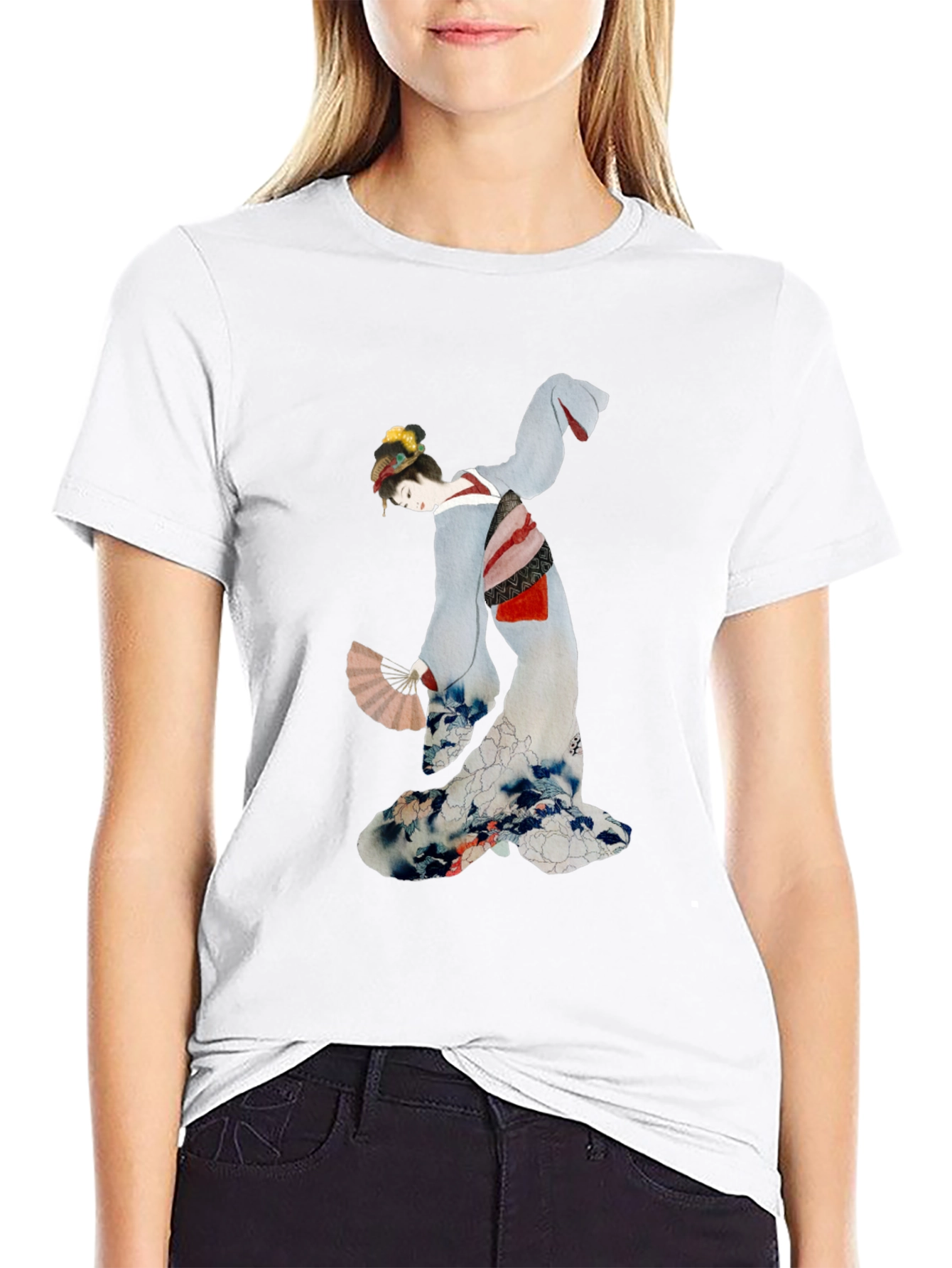 Geisha Graphic Tee - Unique Japanese Art Shirt