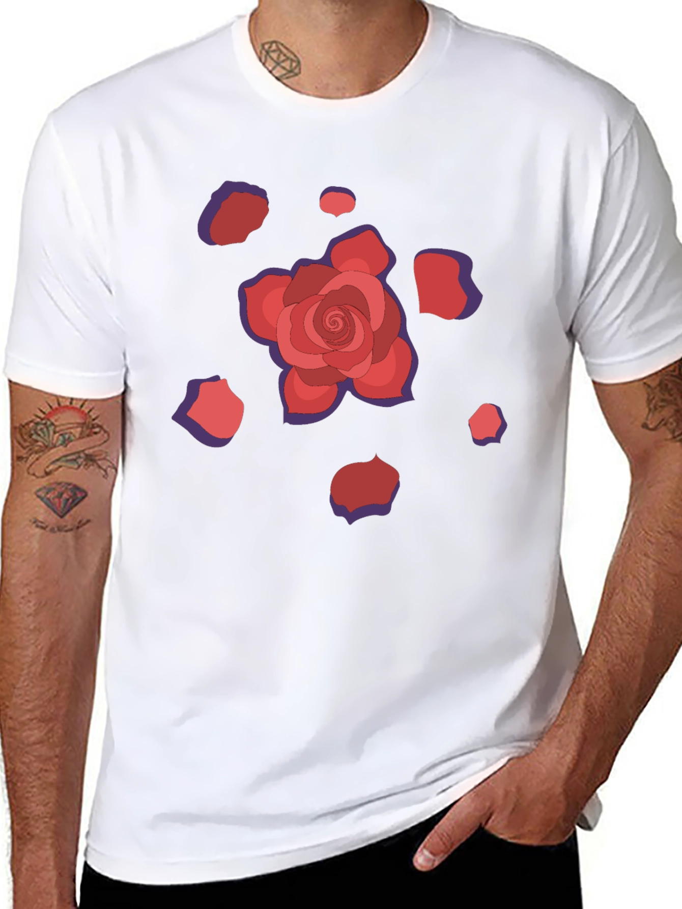 Rose Petal Graphic T-Shirt