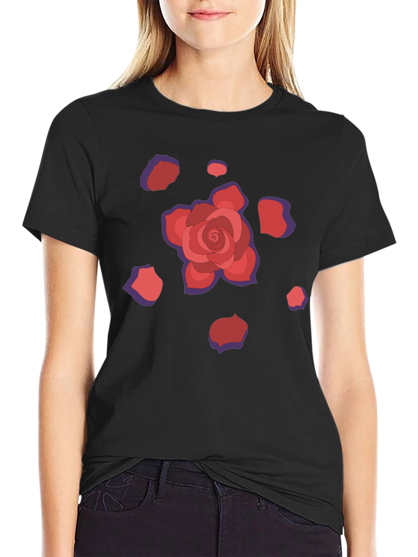 Rose Petal Graphic T-Shirt