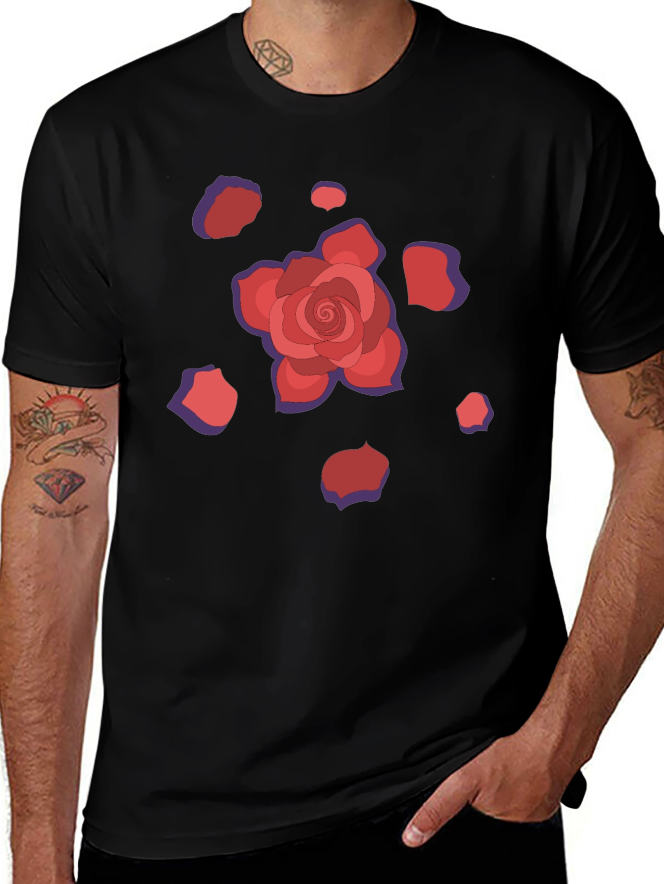 Rose Petal Graphic T-Shirt