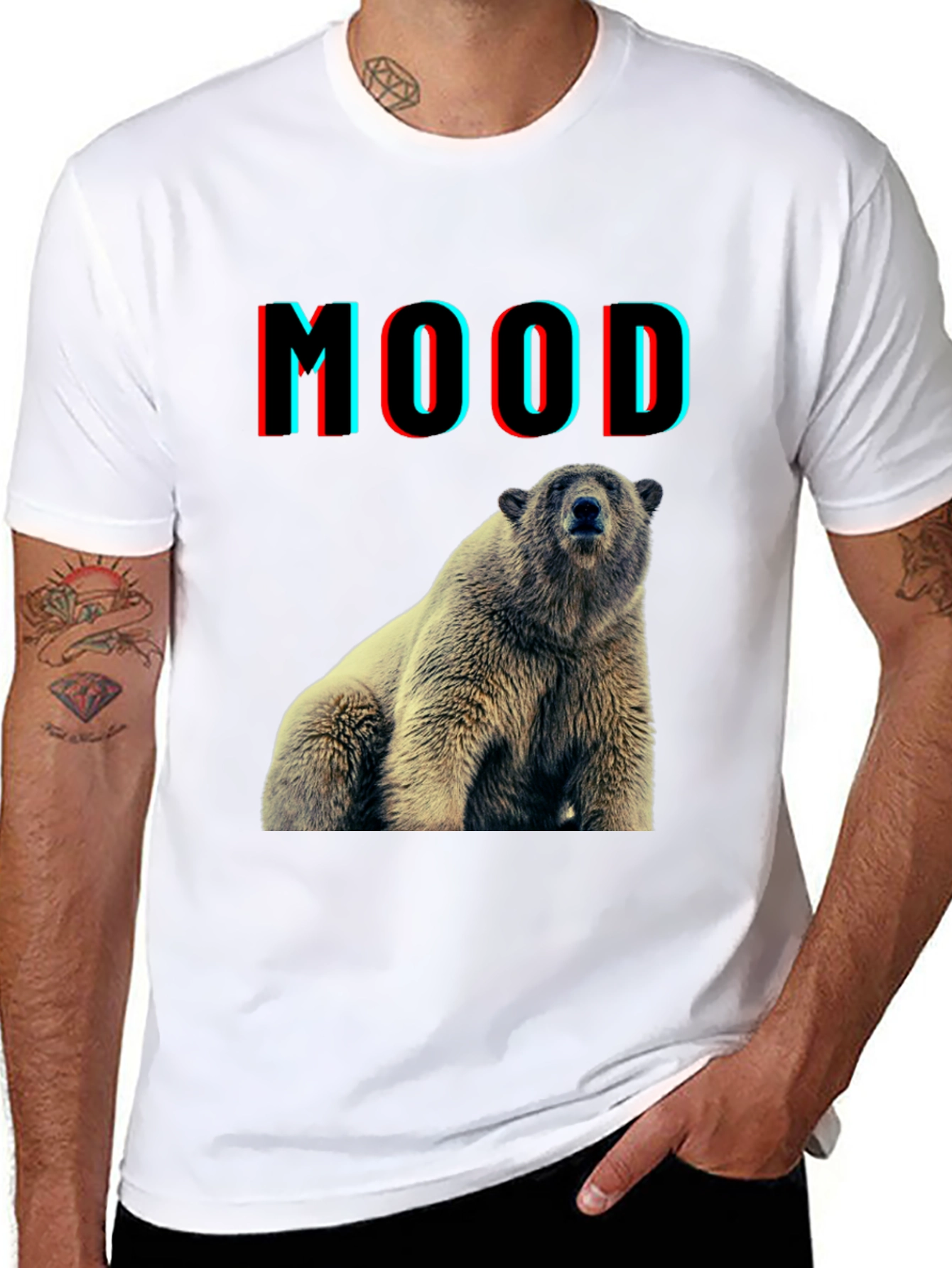 Bear Mood Graphic T-Shirt