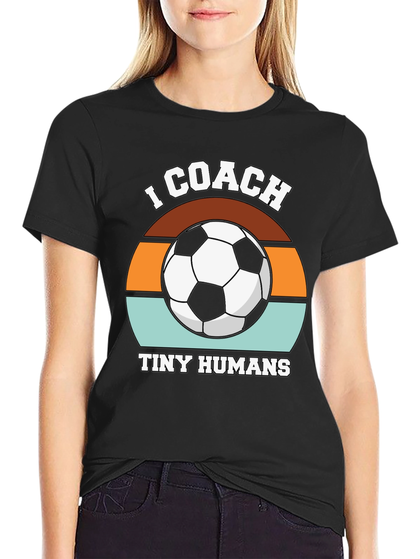 I Coach Tiny Humans Soccer Graphic Tee