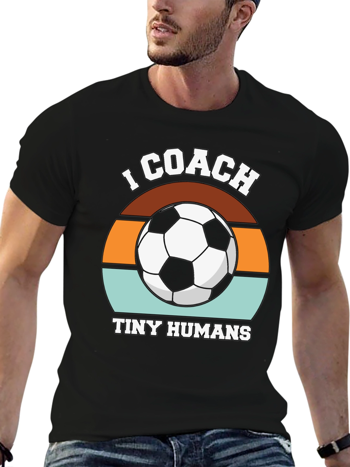 I Coach Tiny Humans Soccer Graphic Tee
