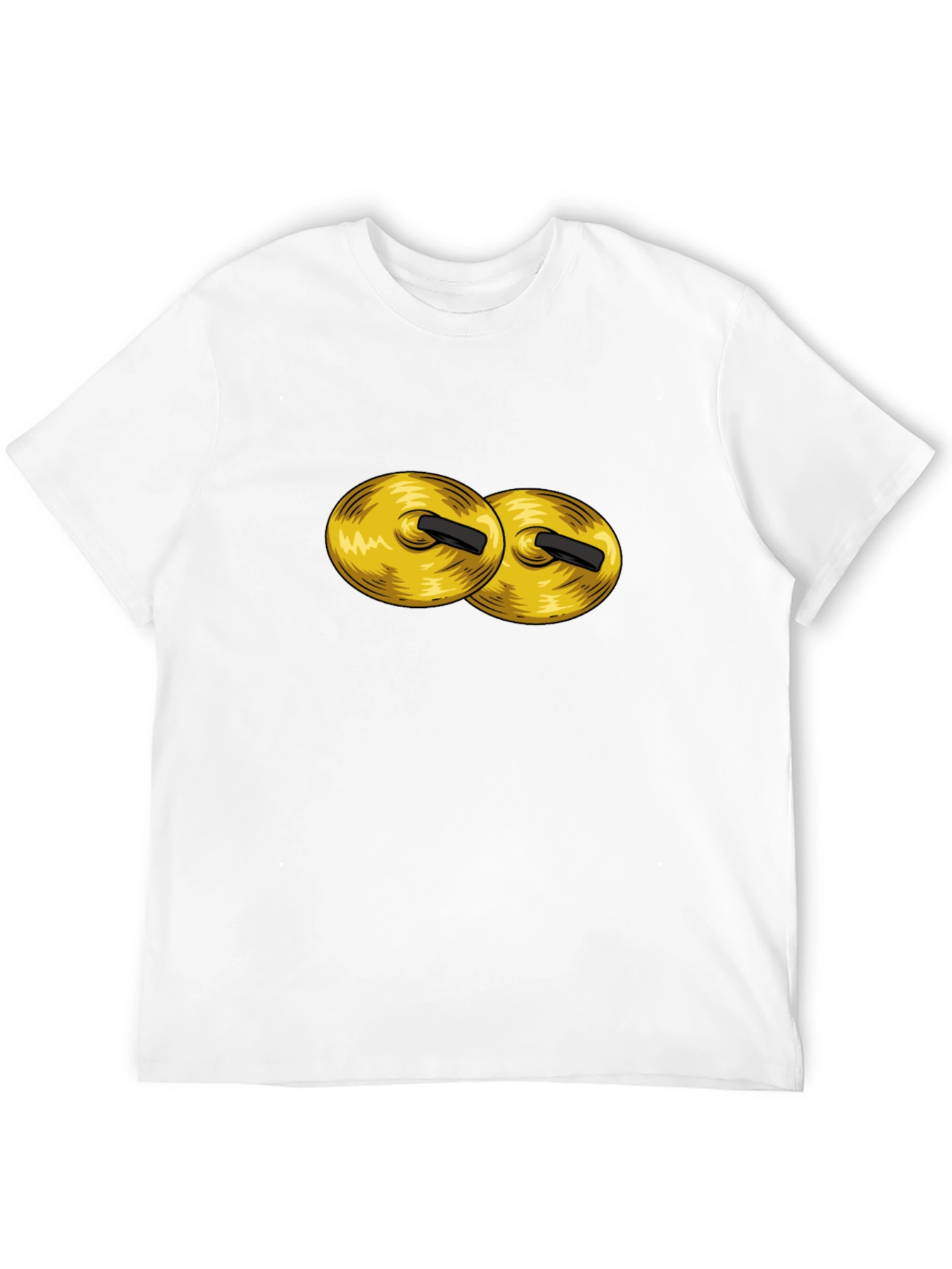 Cymbals Graphic Tee - Black Cotton Crew Neck T-Shirt