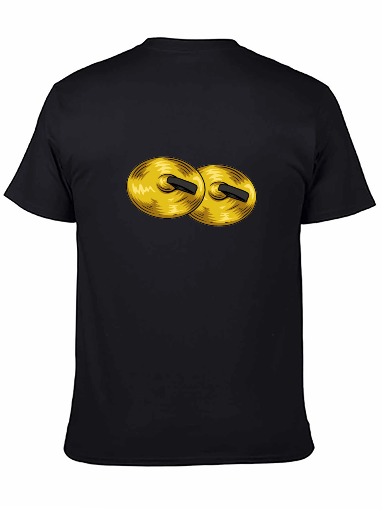 Cymbals Graphic Tee - Black Cotton Crew Neck T-Shirt