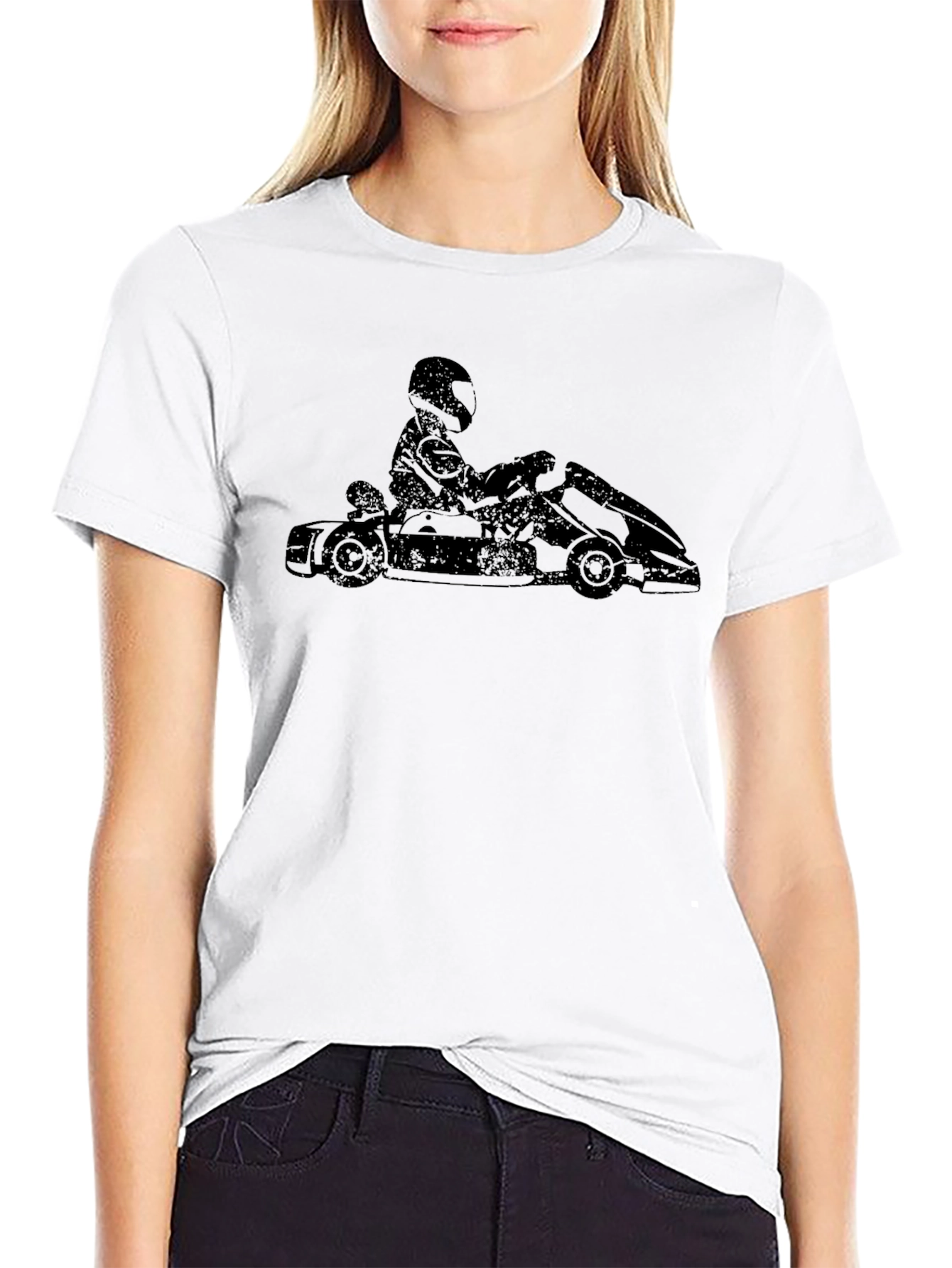Go Kart Racer Black T-Shirt - Racing Kart Tee
