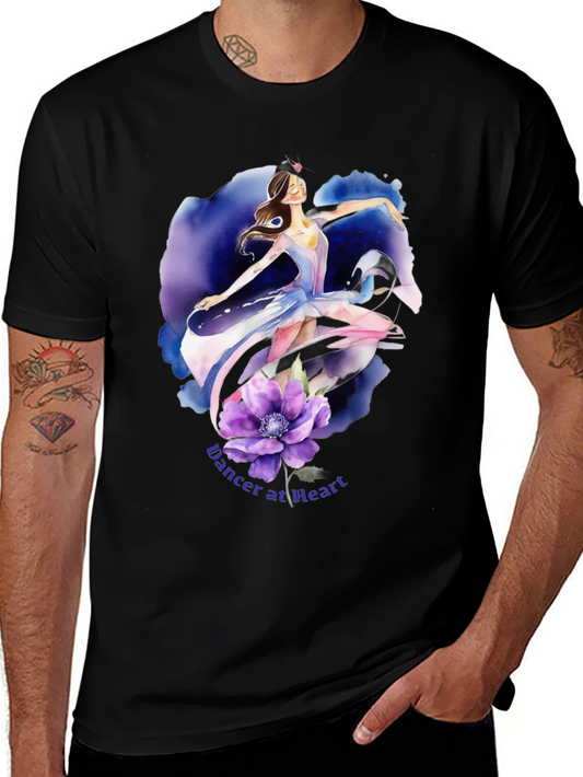 Dancer at Heart T-Shirt: Watercolor Ballet Design