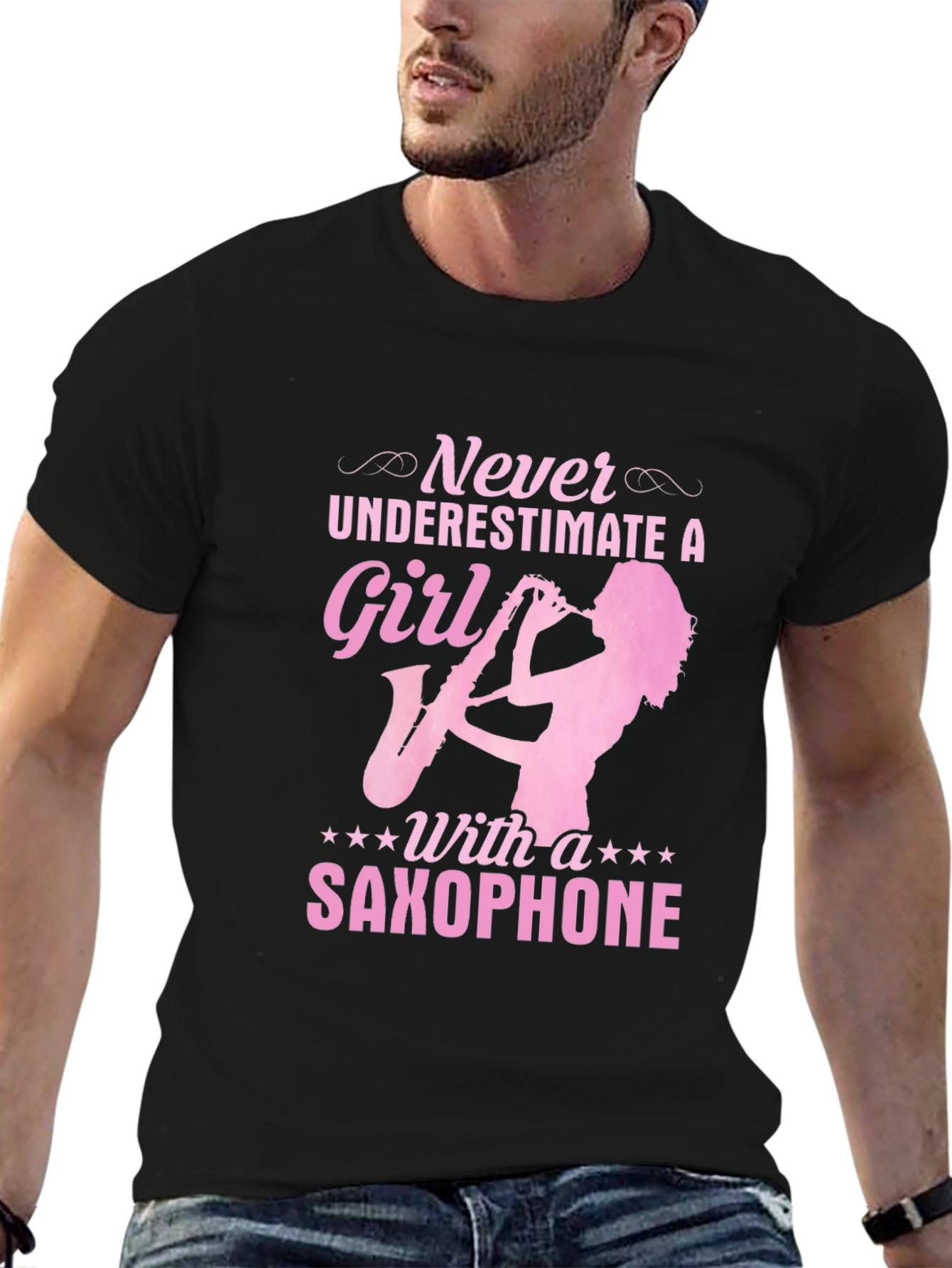 Saxophone Girl T-Shirt - Never Underestimate!