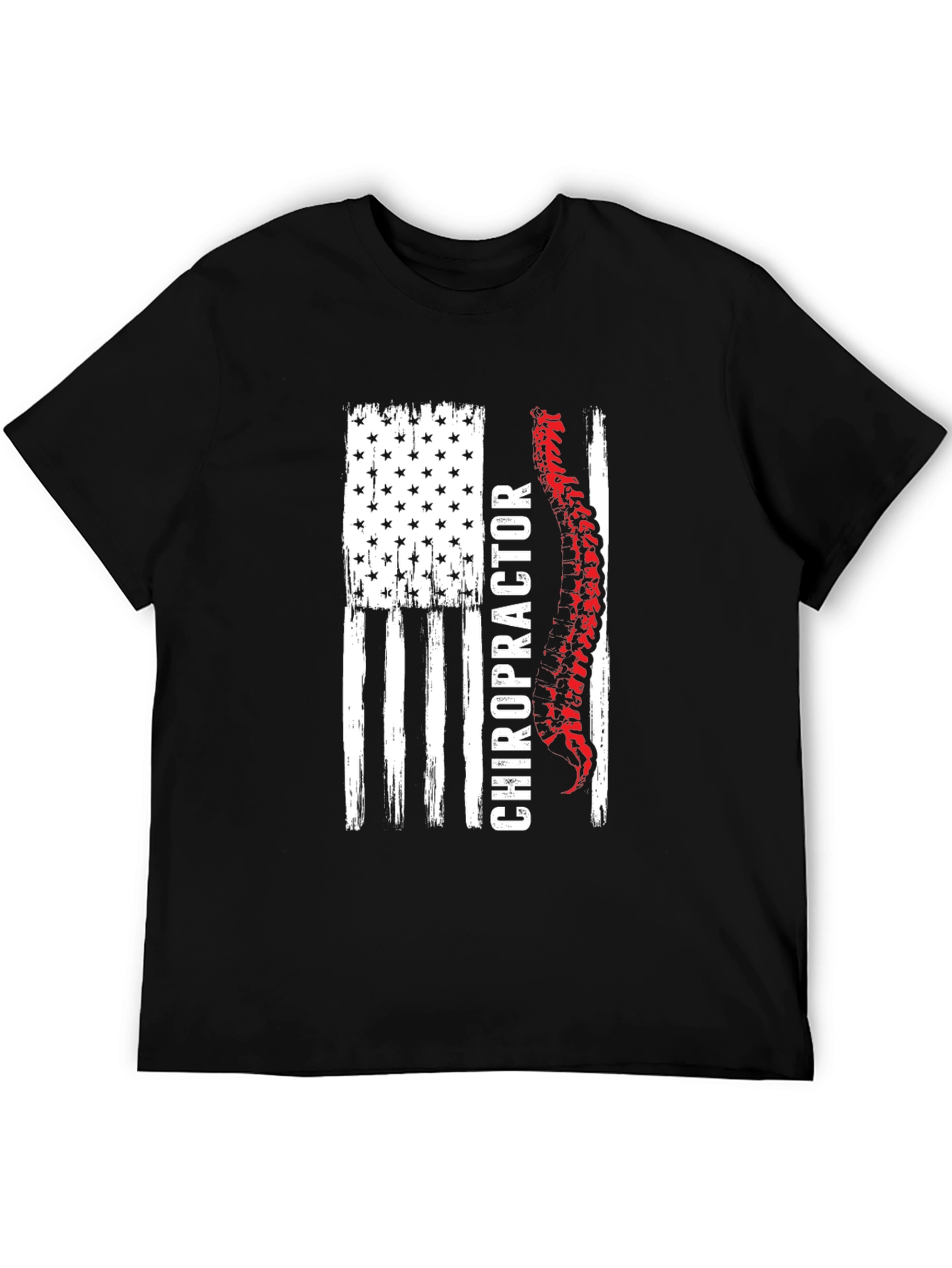 Chiropractor American Flag Graphic Tee
