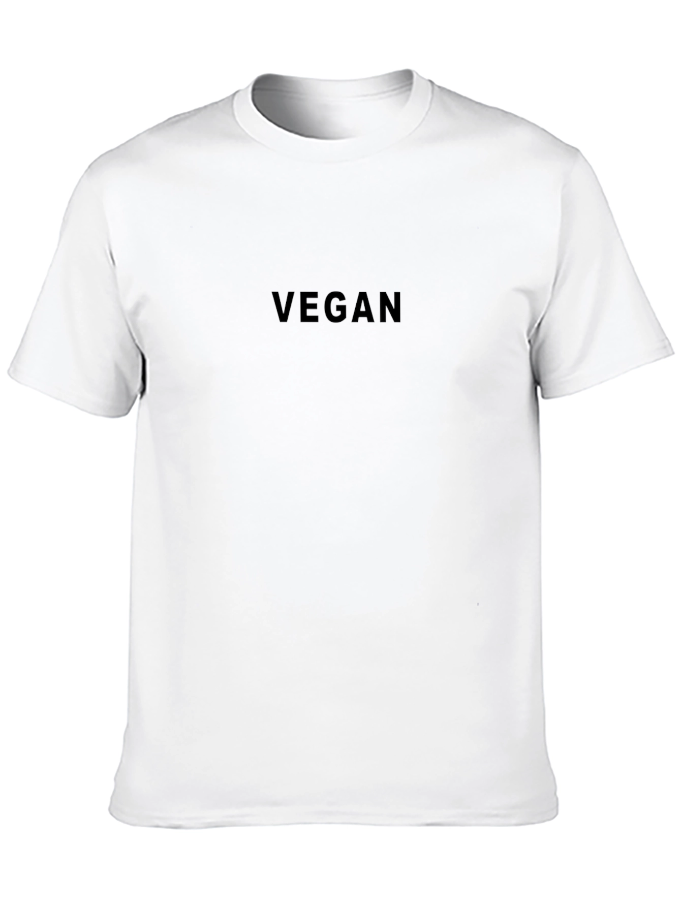 Vegan Black Crew Neck T-Shirt