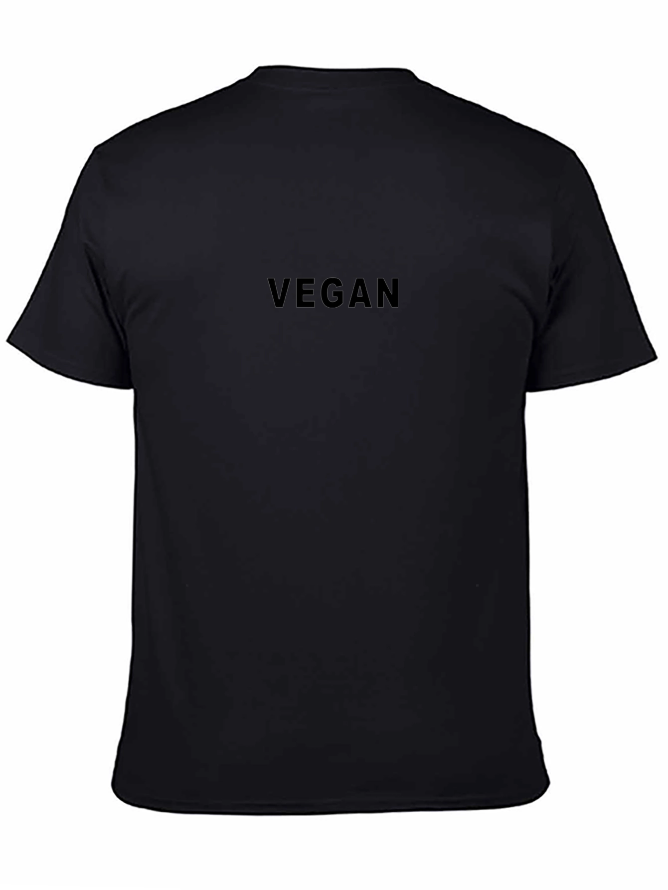 Vegan Black Crew Neck T-Shirt