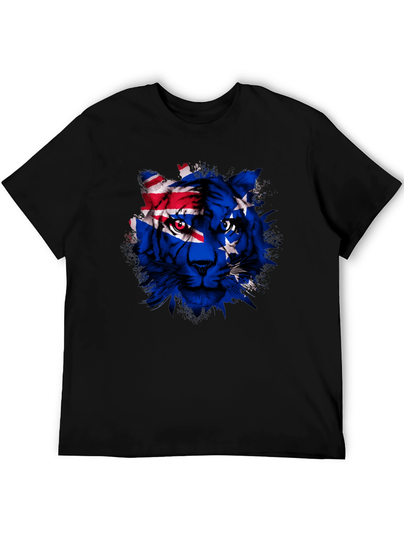 Cook Islands Flag Tiger Graphic T-Shirt