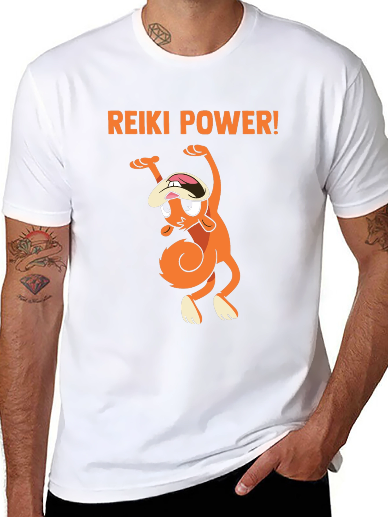 Reiki Power Cartoon Graphic T-Shirt