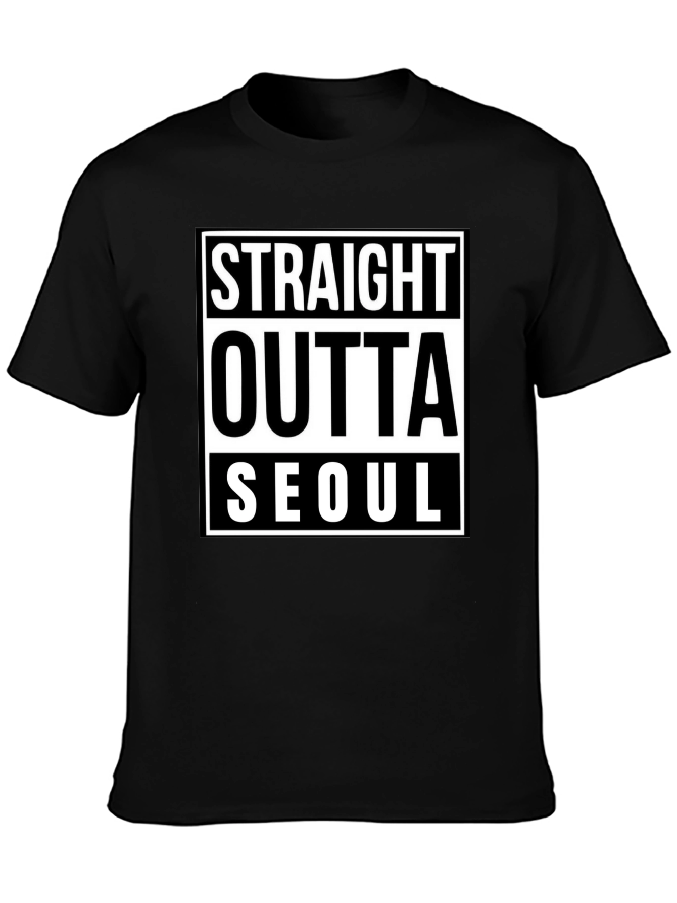 Straight Outta Seoul Black T-Shirt