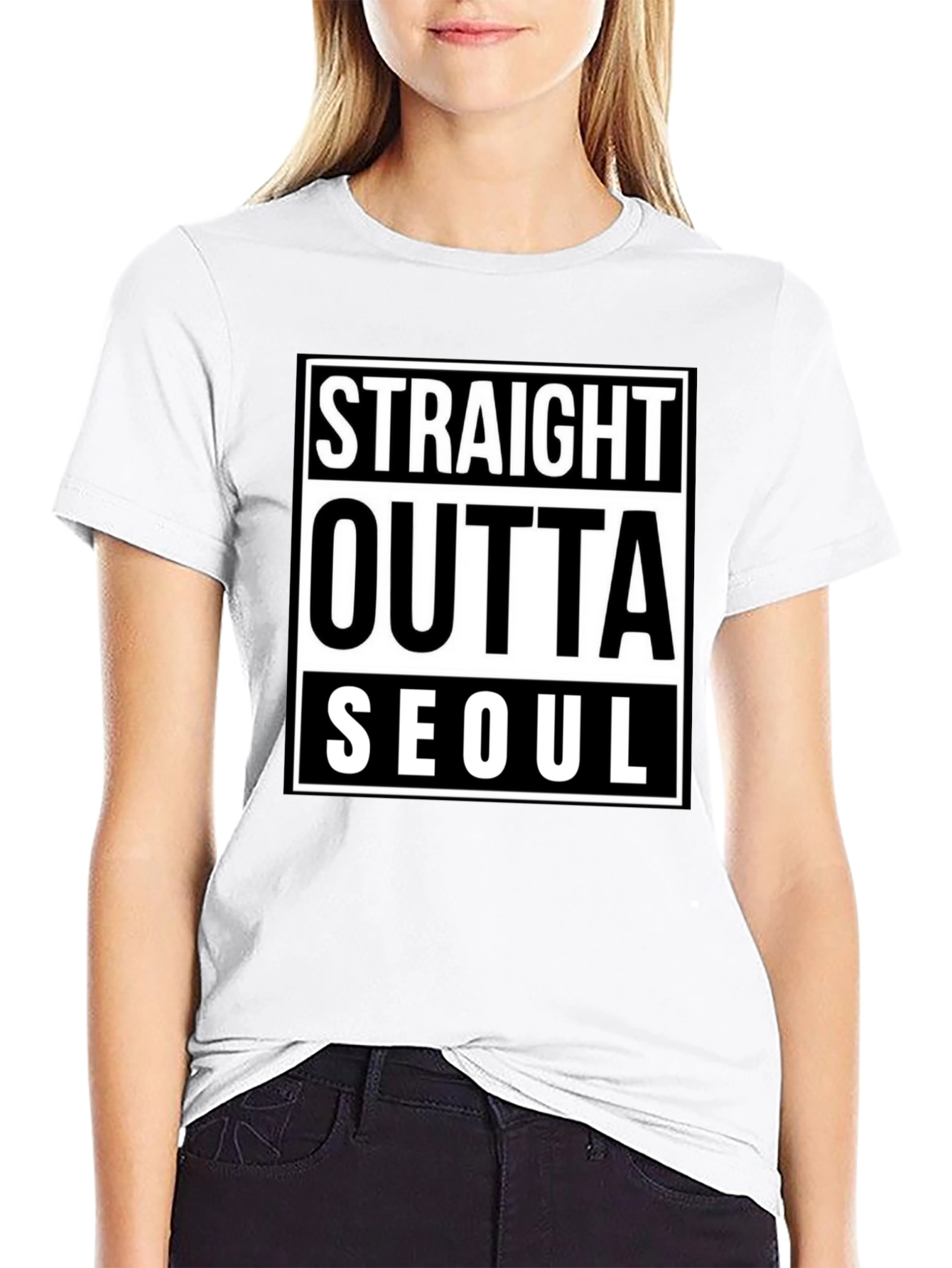 Straight Outta Seoul Black T-Shirt