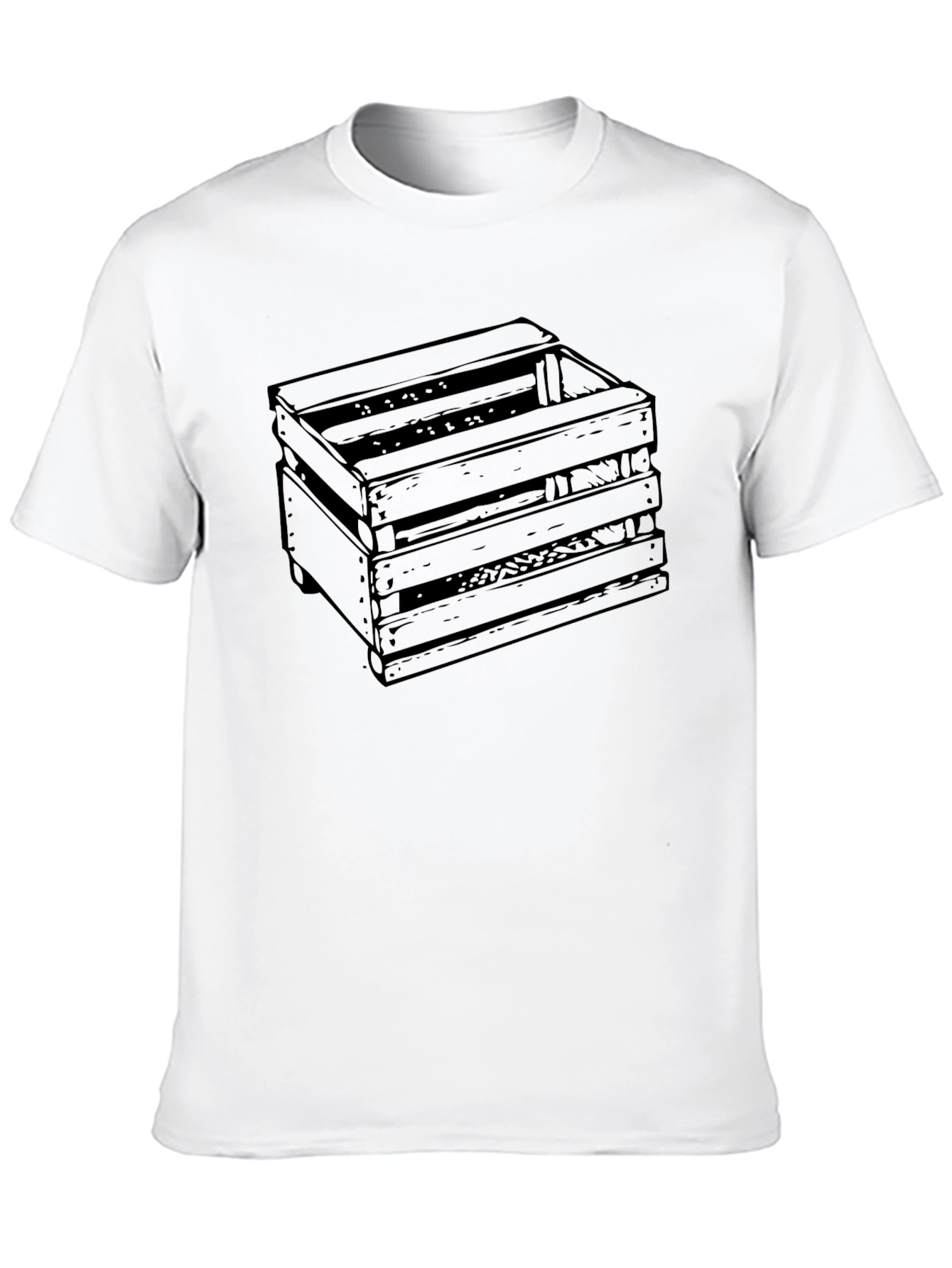 Wooden Crate Graphic Tee - Modern Style