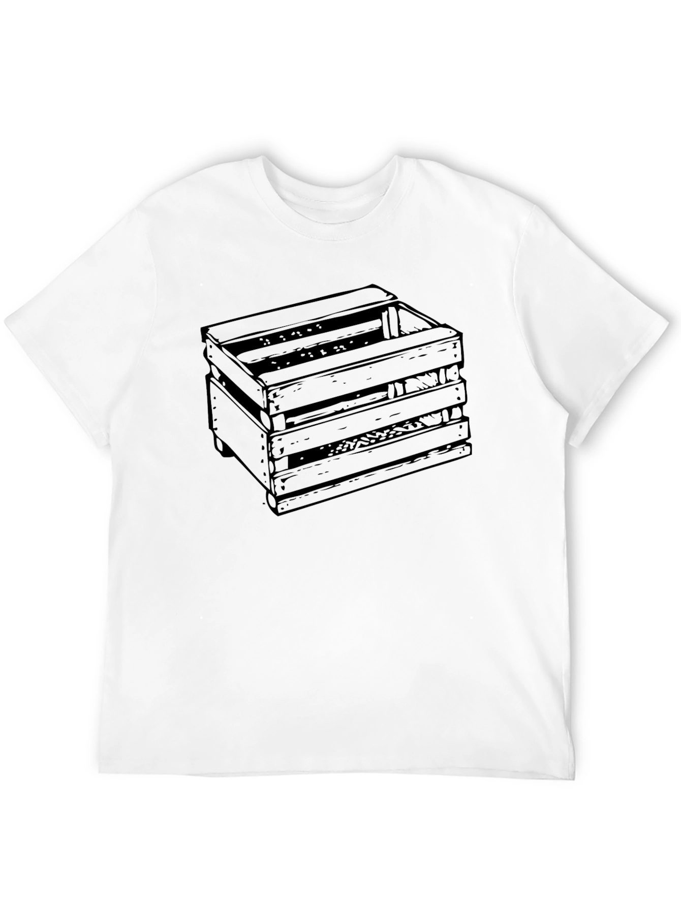 Wooden Crate Graphic Tee - Modern Style