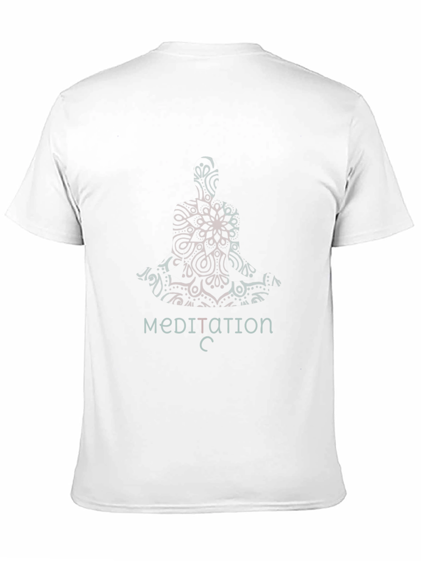 Meditative Mandala Mens Black T-Shirt