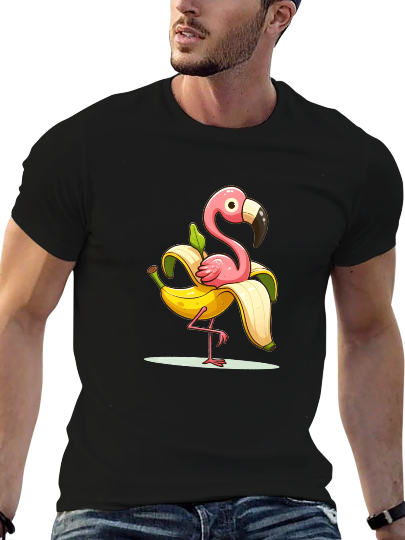Funny Flamingo Banana T-Shirt