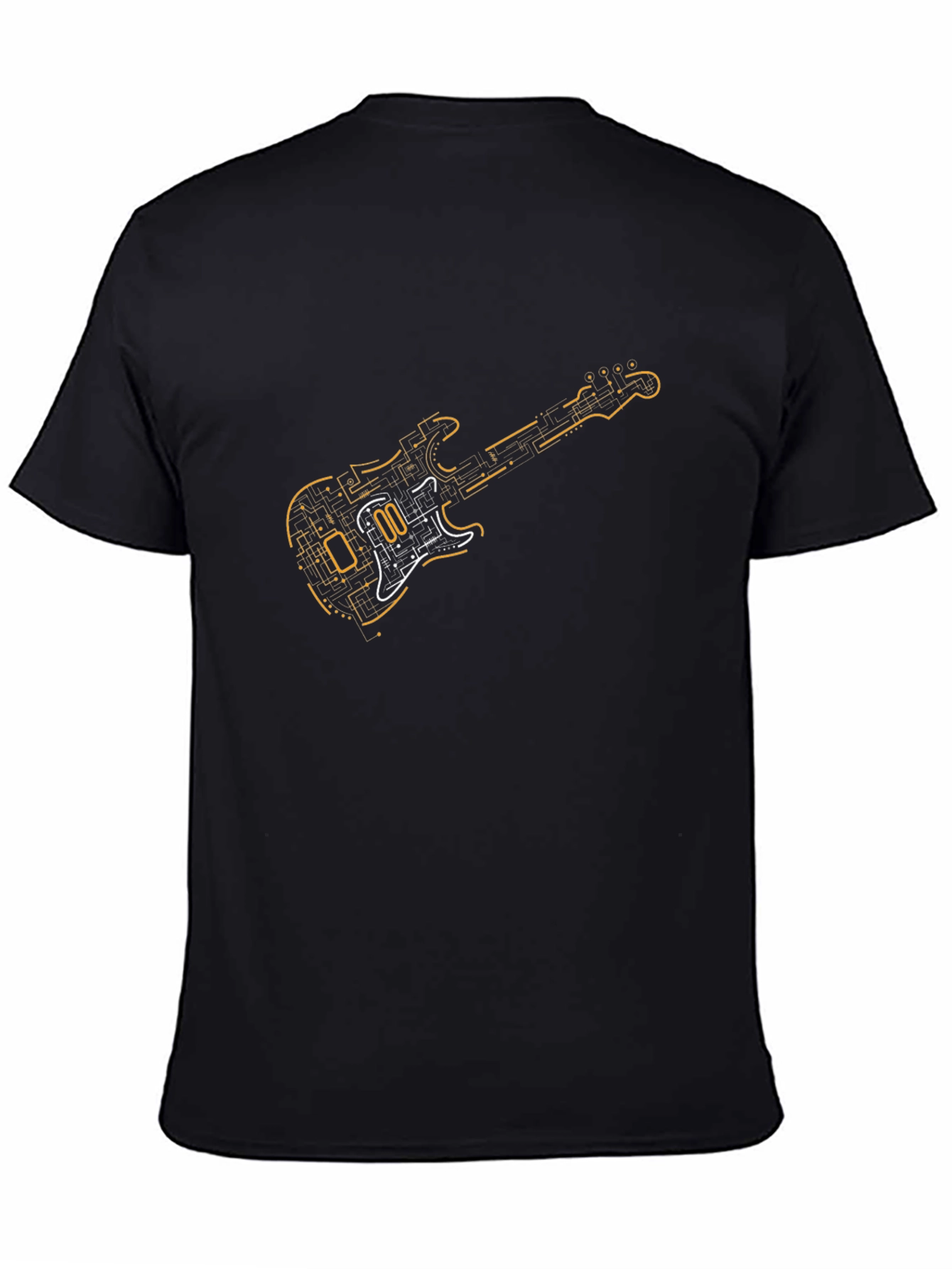 Circuit Guitar Black T-Shirt - Music Lover Gift