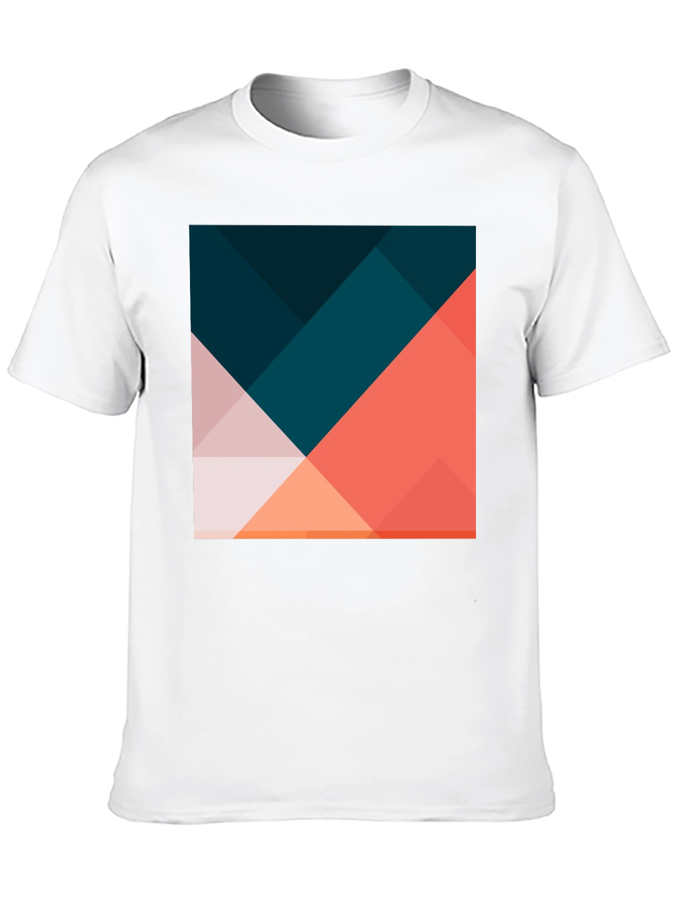 Geometric Print Black T-Shirt - Modern Casual Wear