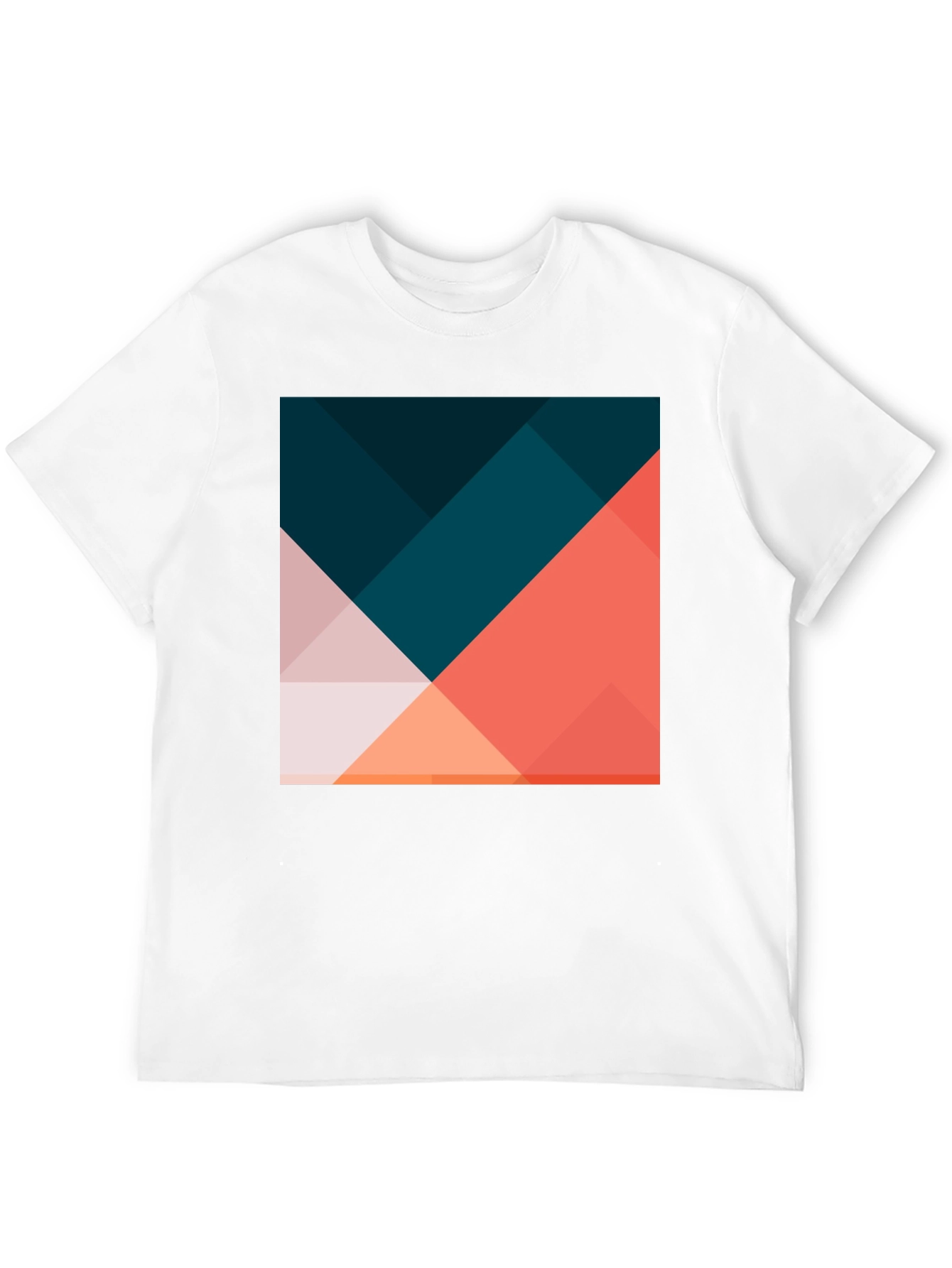 Geometric Print Black T-Shirt - Modern Casual Wear