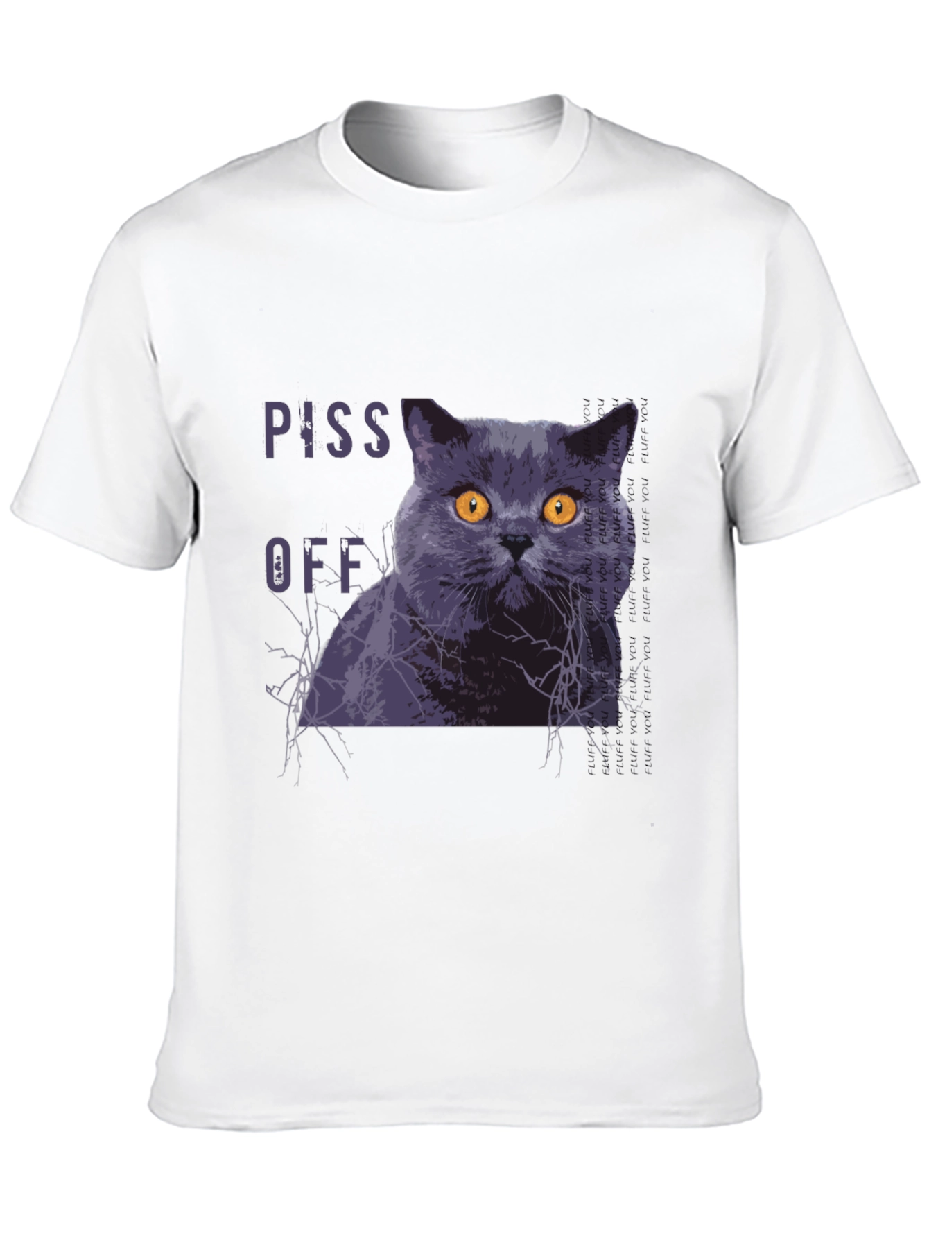 Piss Off Cat Graphic T-Shirt - Funny Novelty Tee