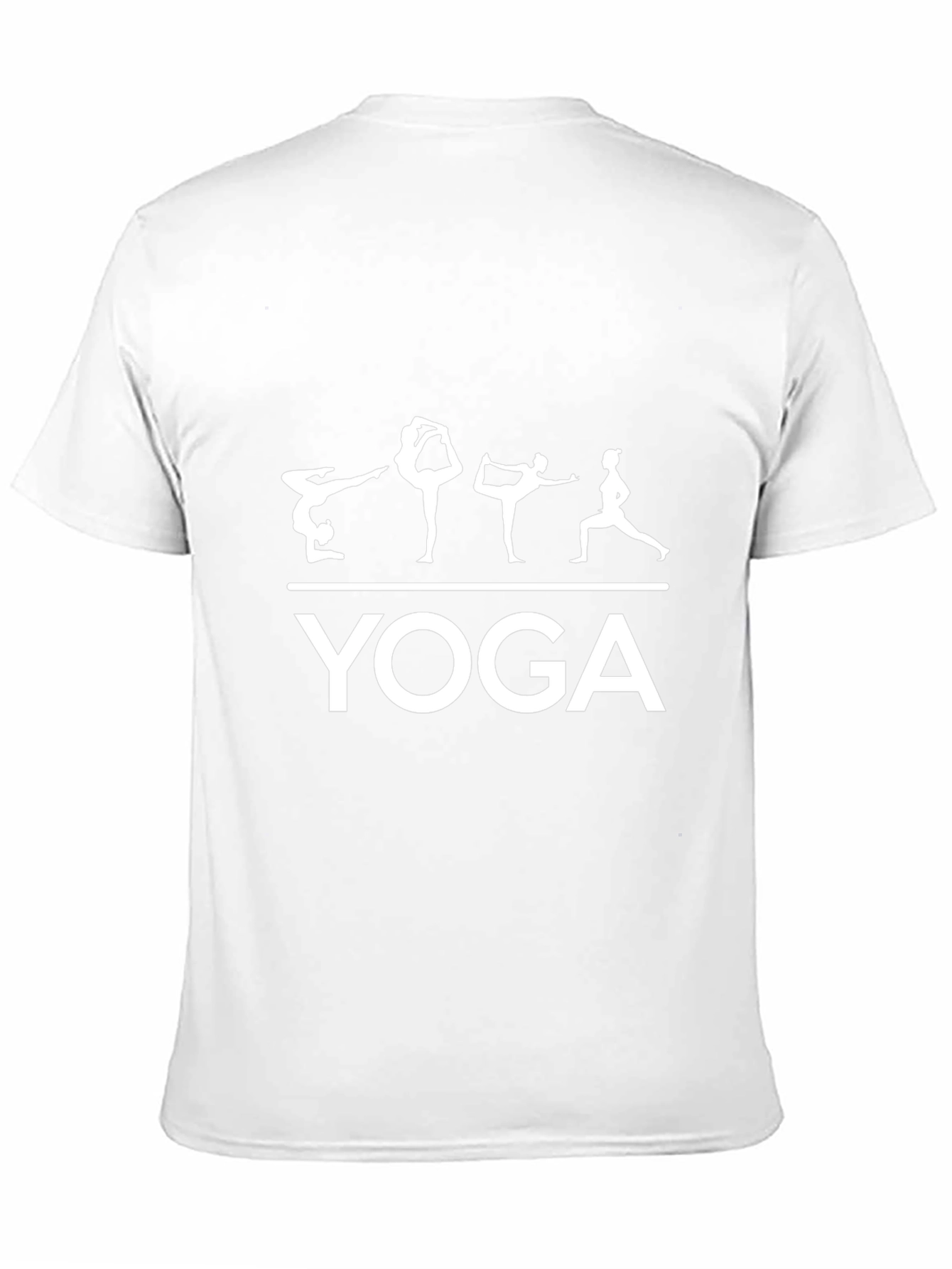 Yoga Poses Graphic T-Shirt - Black Cotton Blend