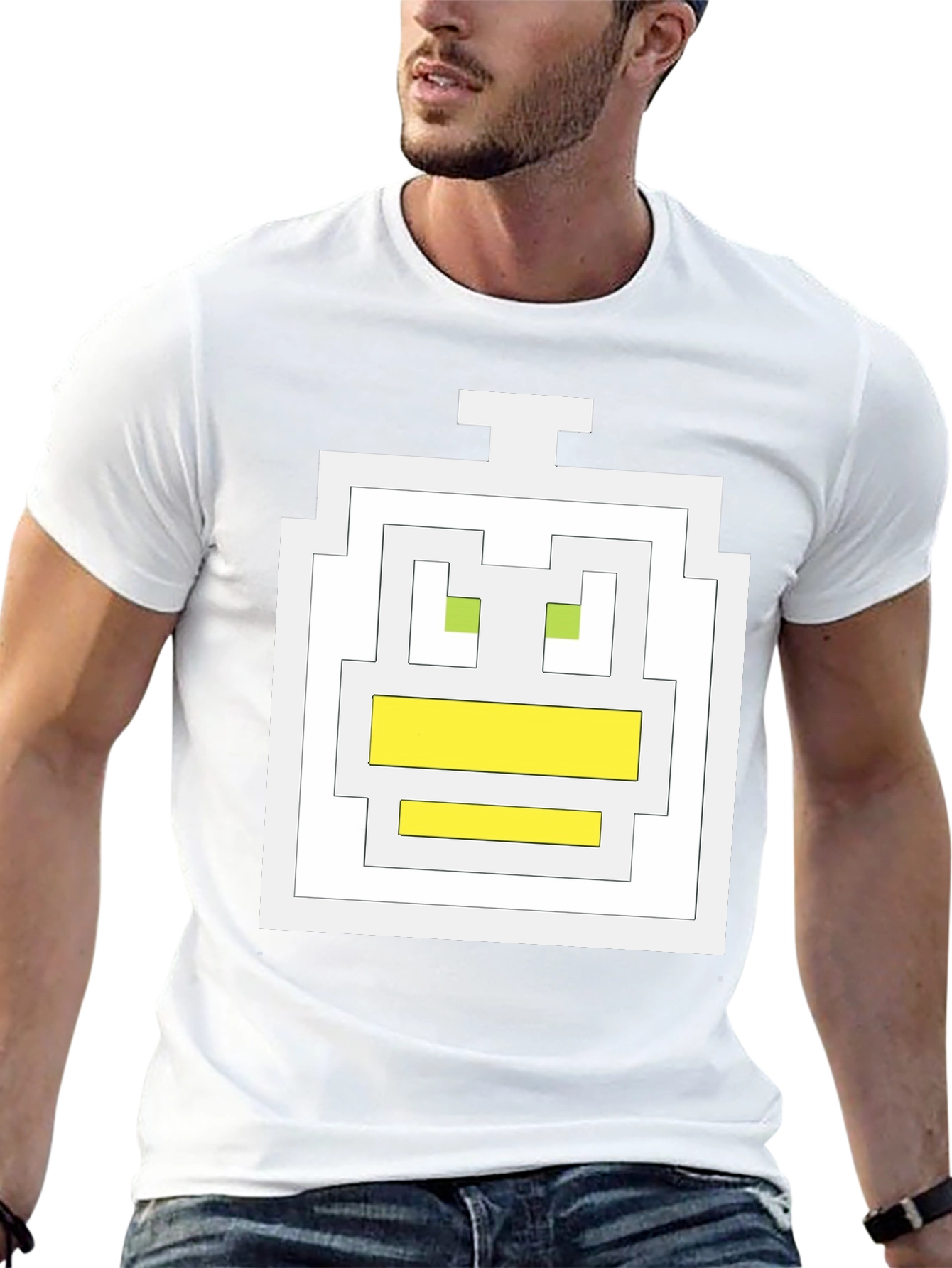 Pixel Duck Graphic Tee - Black Cotton Comfort