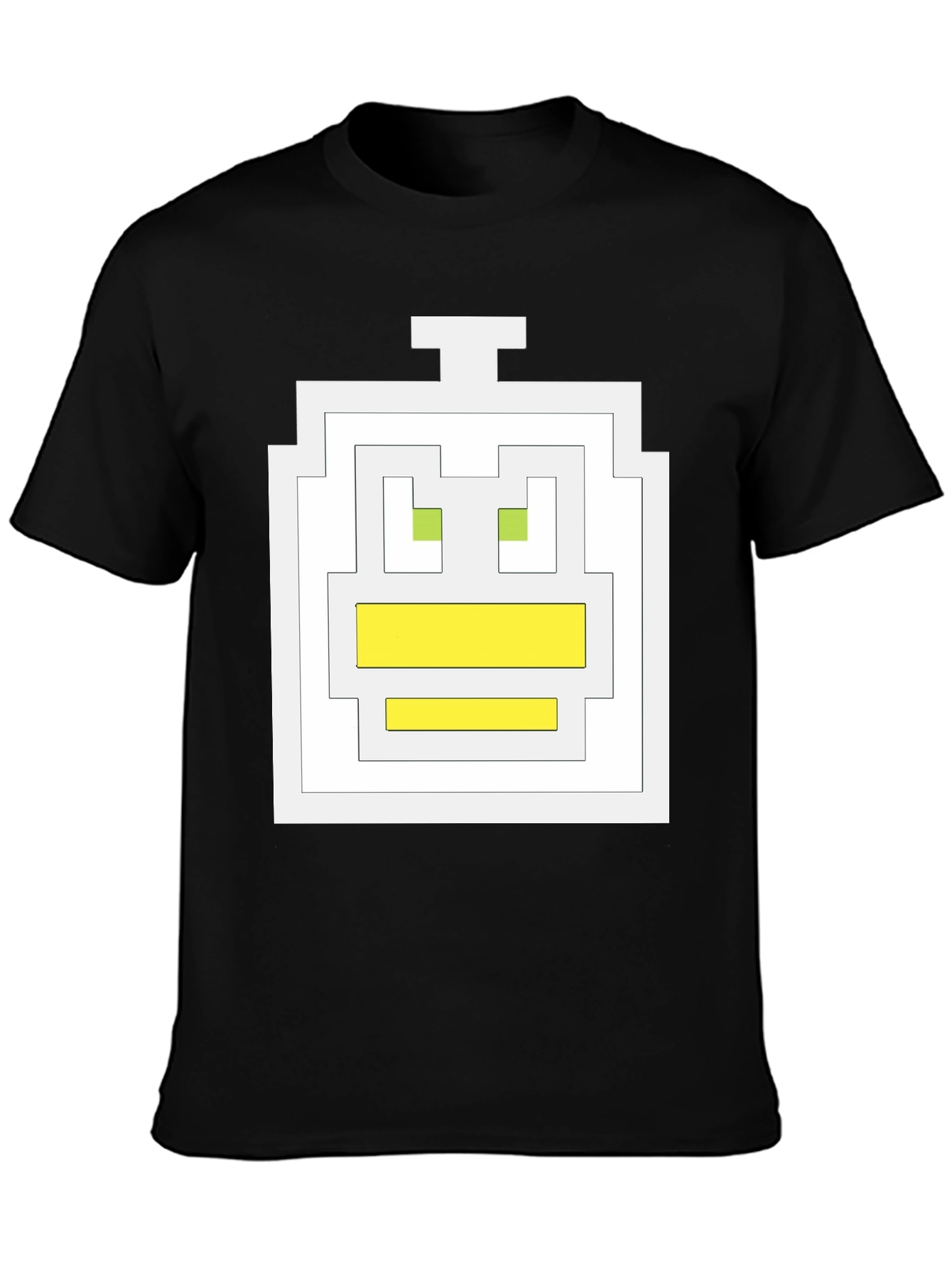 Pixel Duck Graphic Tee - Black Cotton Comfort