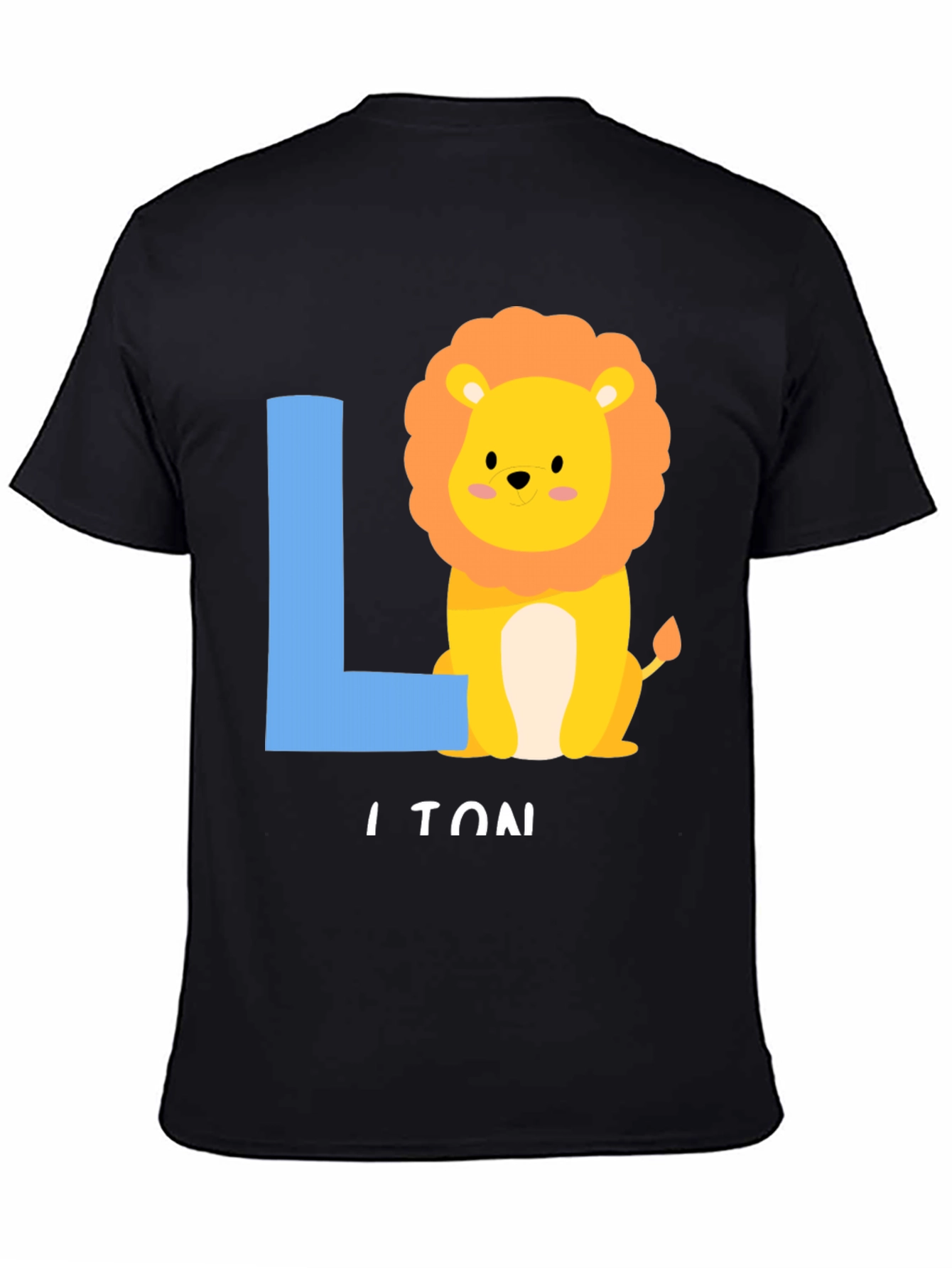 Lion Initial T-Shirt - Kids Alphabet Tee