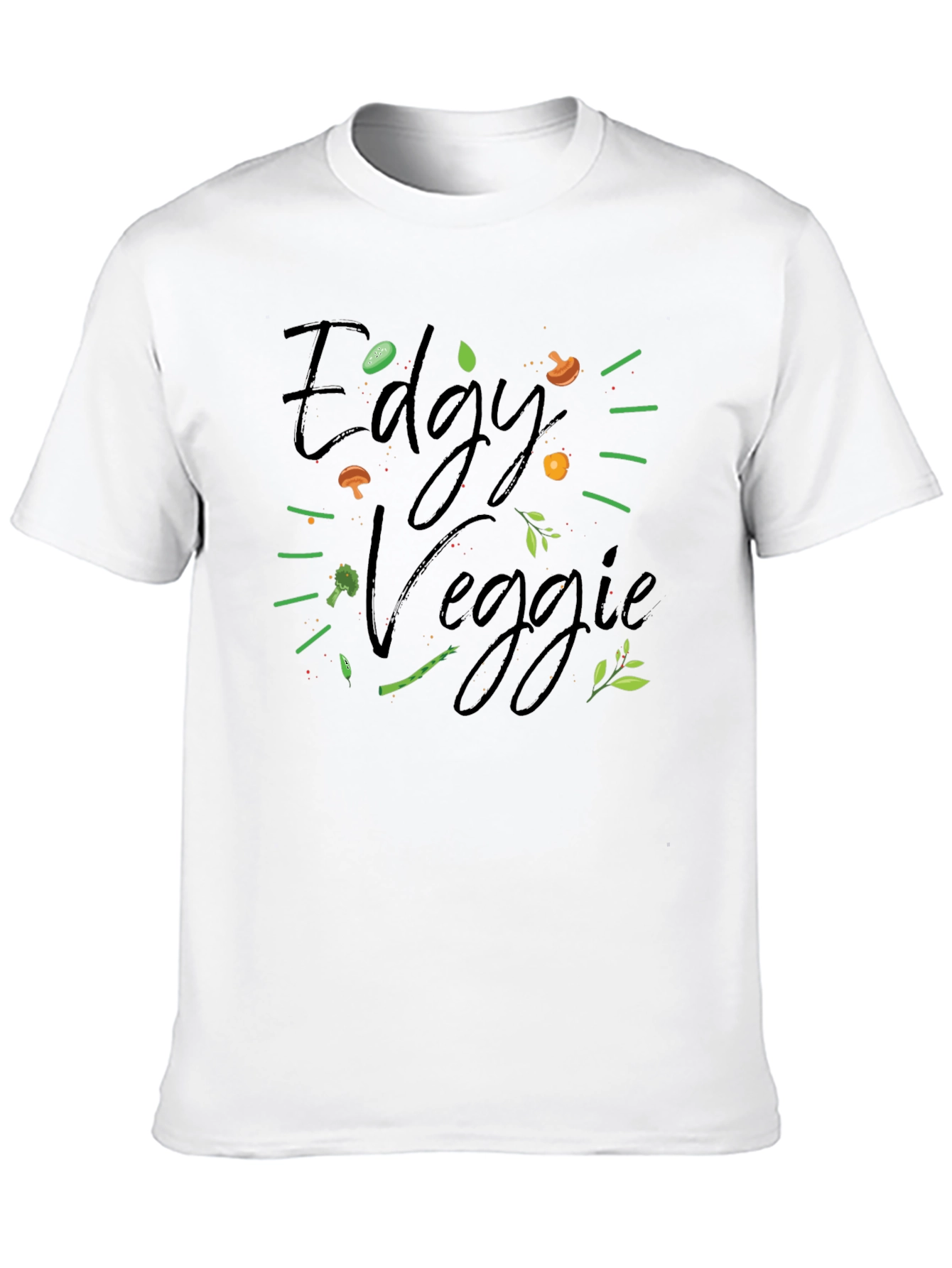 Edgy Veggie Graphic T-Shirt - Vegan Style