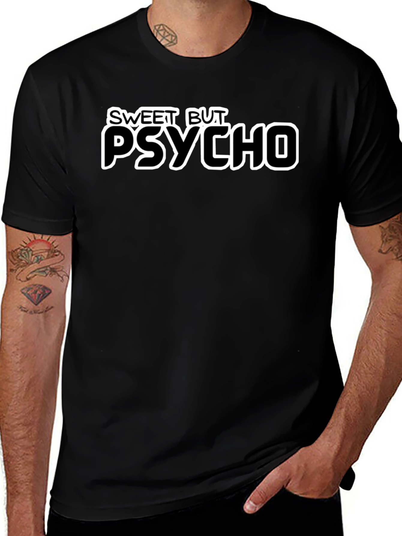 Sweet But Psycho Graphic Tee - Black