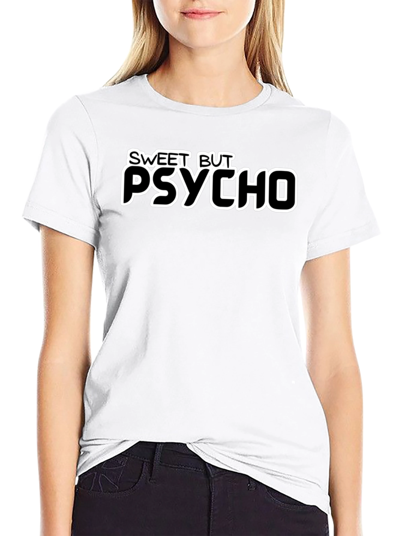 Sweet But Psycho Graphic Tee - Black