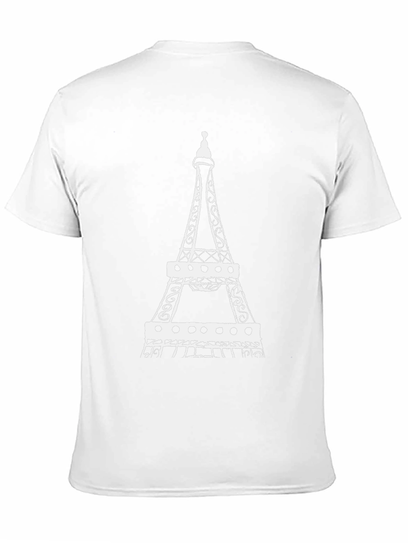 Eiffel Tower Graphic T-Shirt - Black Cotton Tee