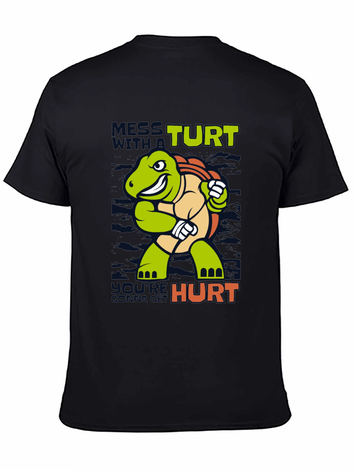 Mess With a Turtle T-Shirt Funny Cartoon Graphic Tee
