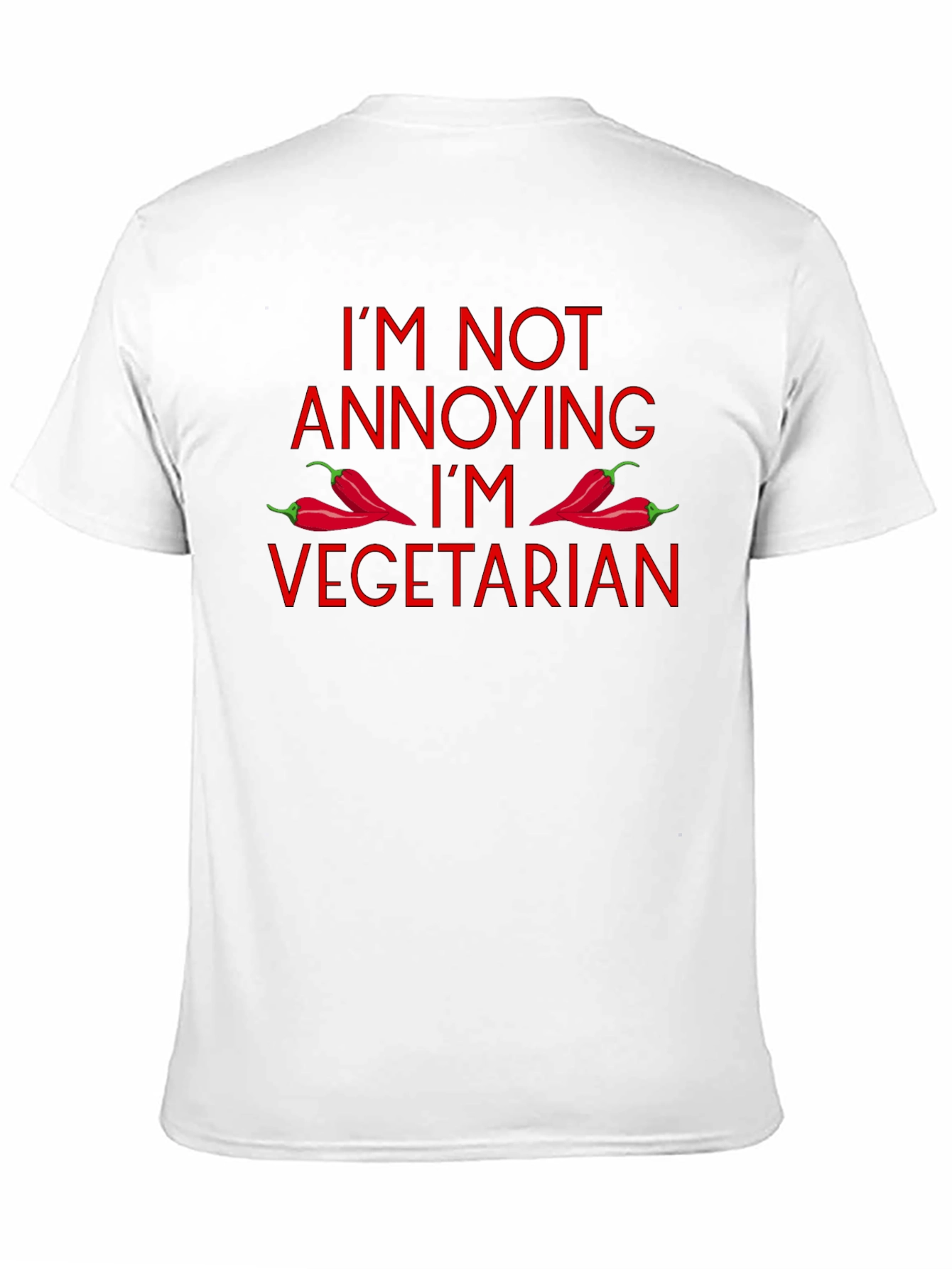 Vegetarian T-Shirt: Funny Annoying Red Hot Chili Peppers