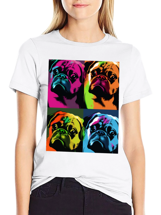 Pop Art Pug T-Shirt: Colorful Canine Graphic Tee