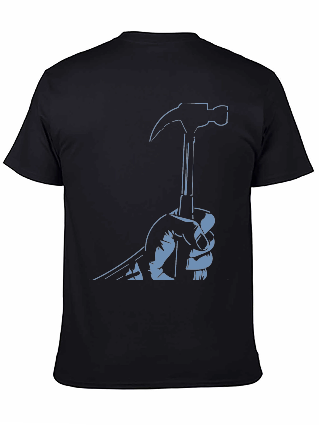 Hammer Graphic T-Shirt - Black Crew Neck Tee