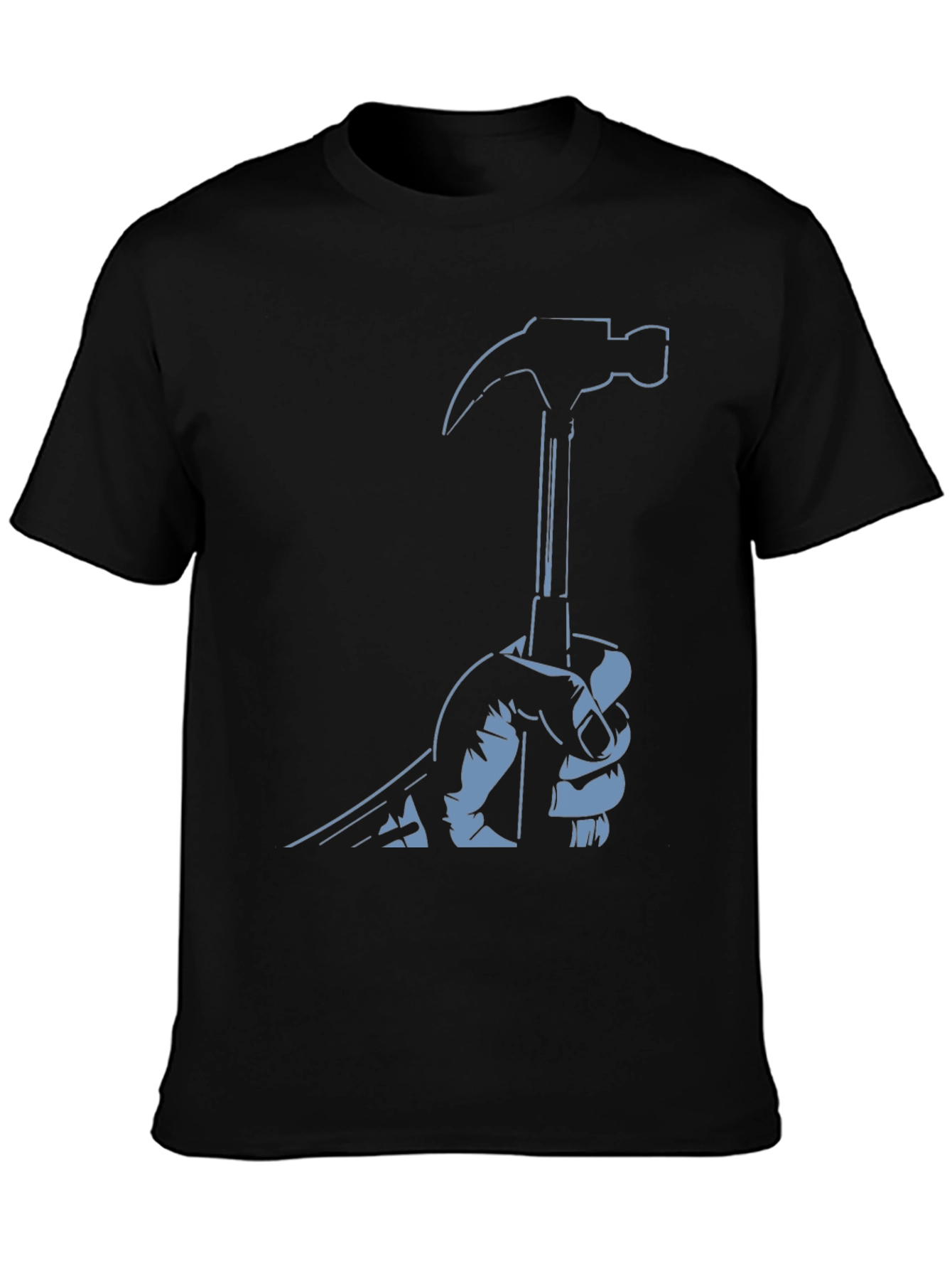 Hammer Graphic T-Shirt - Black Crew Neck Tee