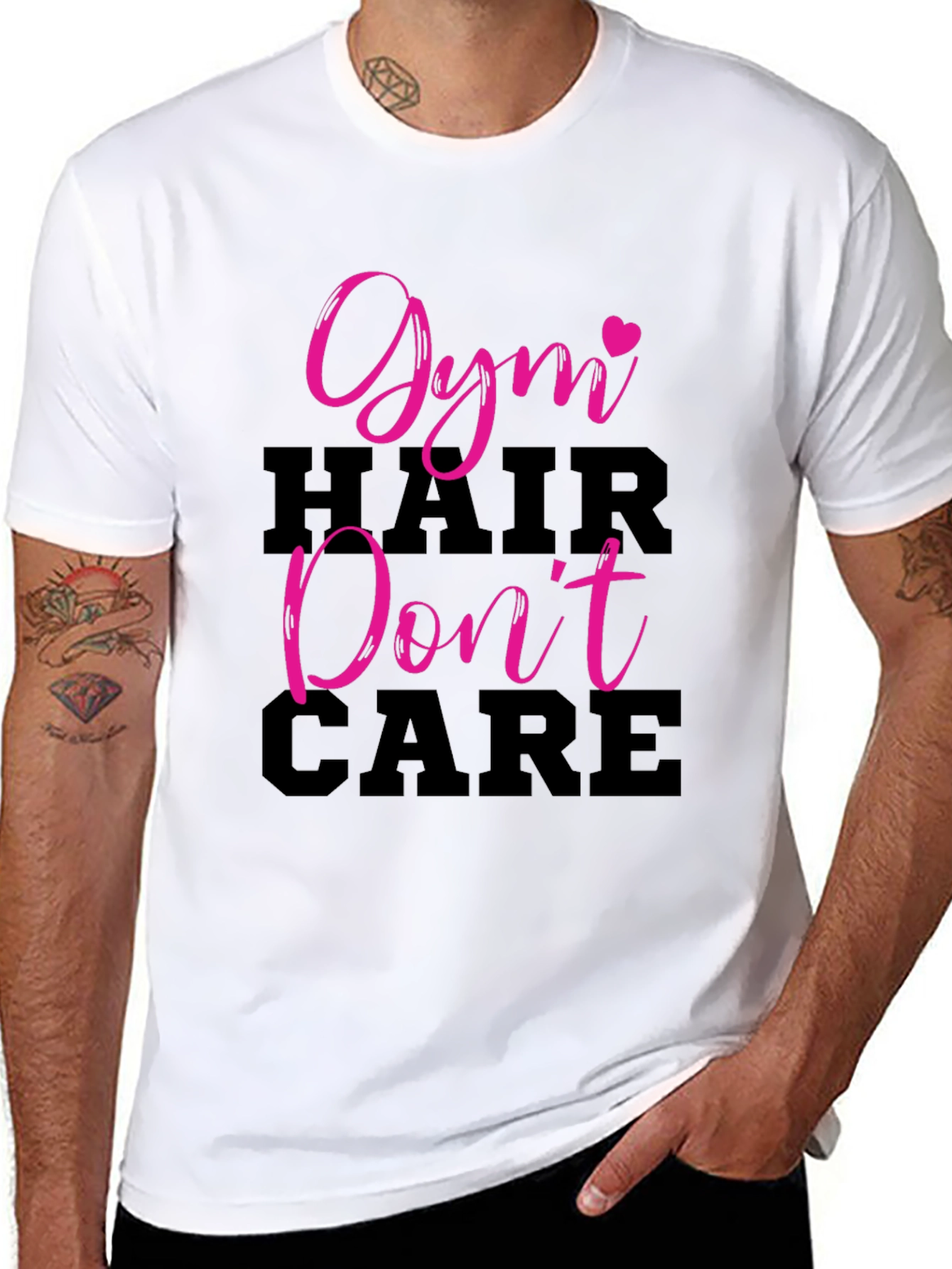 Gym Hair Dont Care Black T-Shirt