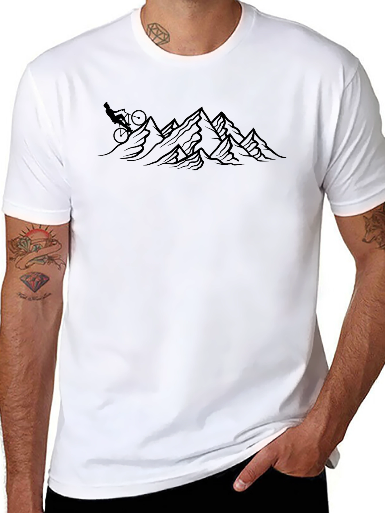 Mountain Biking Adventure Tee - Black