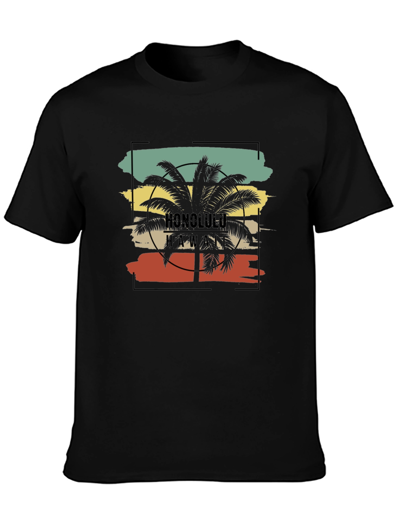 Retro Honolulu Hawaii Palm Tree T-Shirt