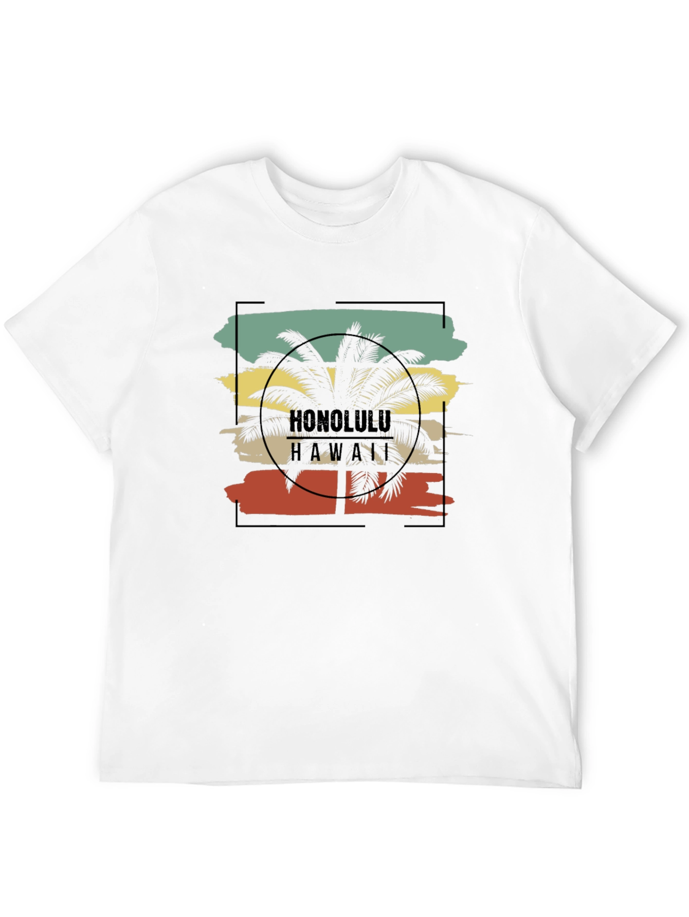 Retro Honolulu Hawaii Palm Tree T-Shirt