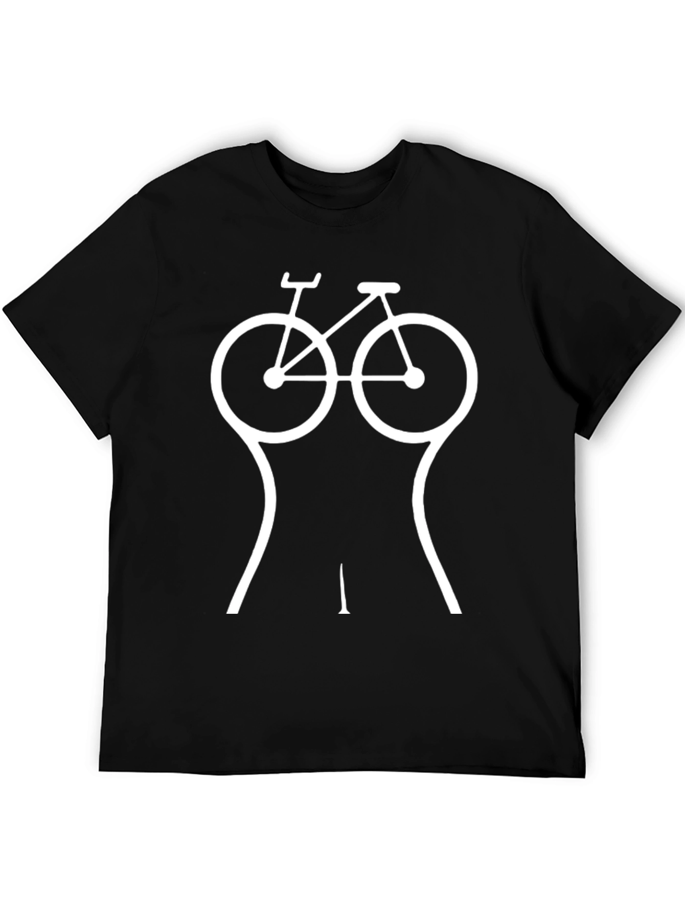 Funny Bicycle Boobs Graphic T-Shirt - Novelty Tee