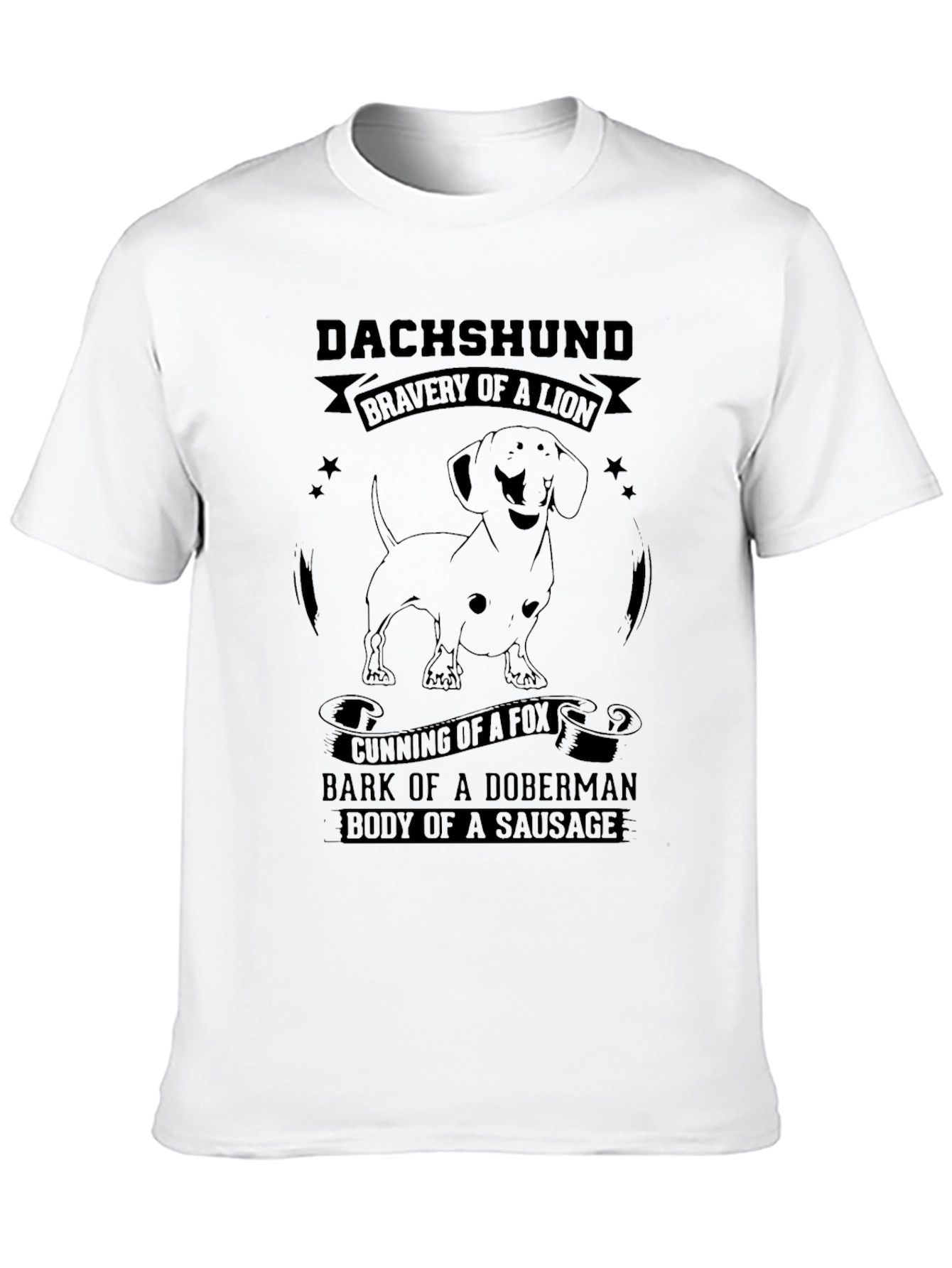 Dachshund Dog T-Shirt - Bravery of a Lion